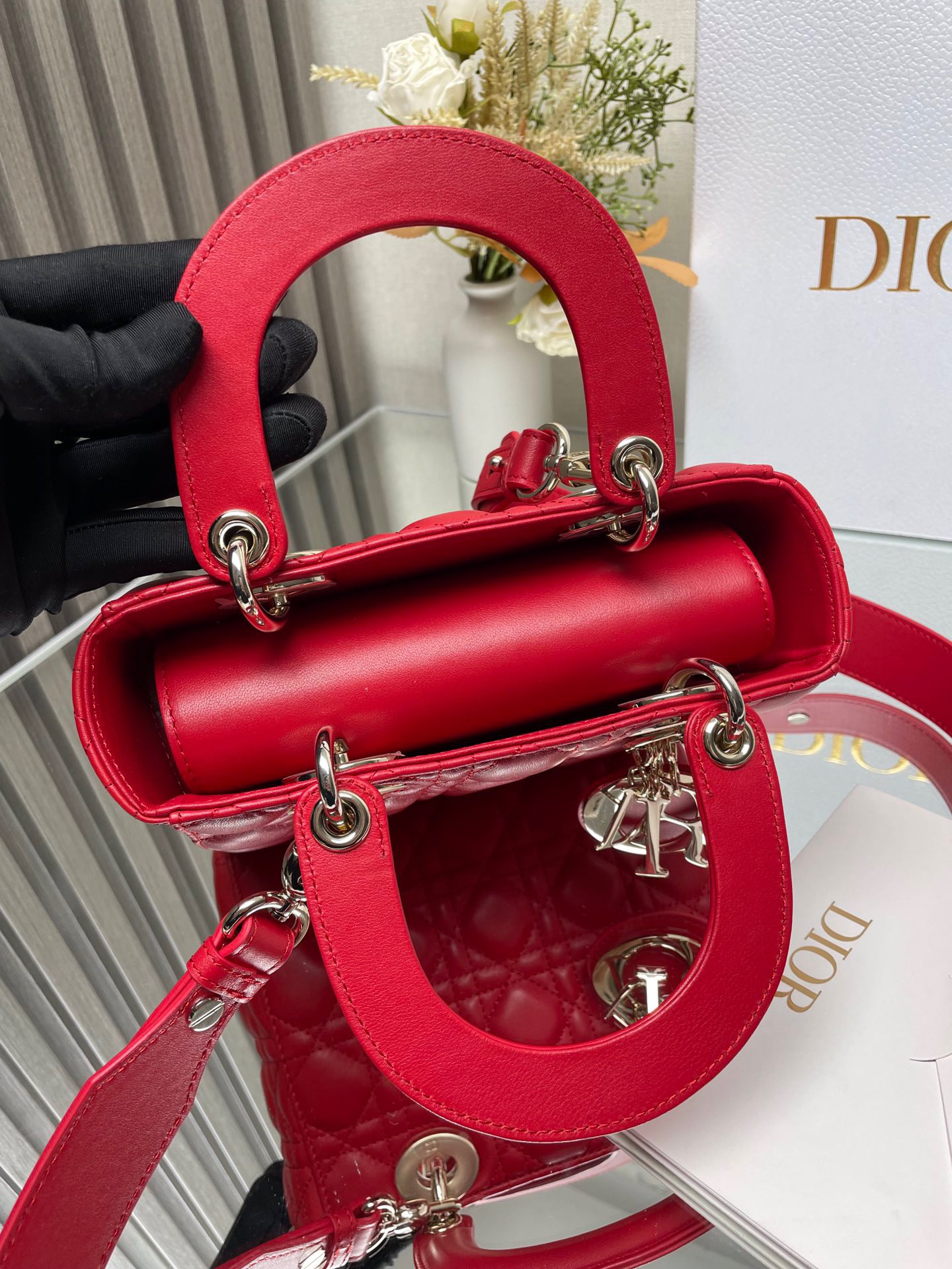 Small Lady D*0r My ABCD*0r Bag Red 8 x 6.5 x 3 inches