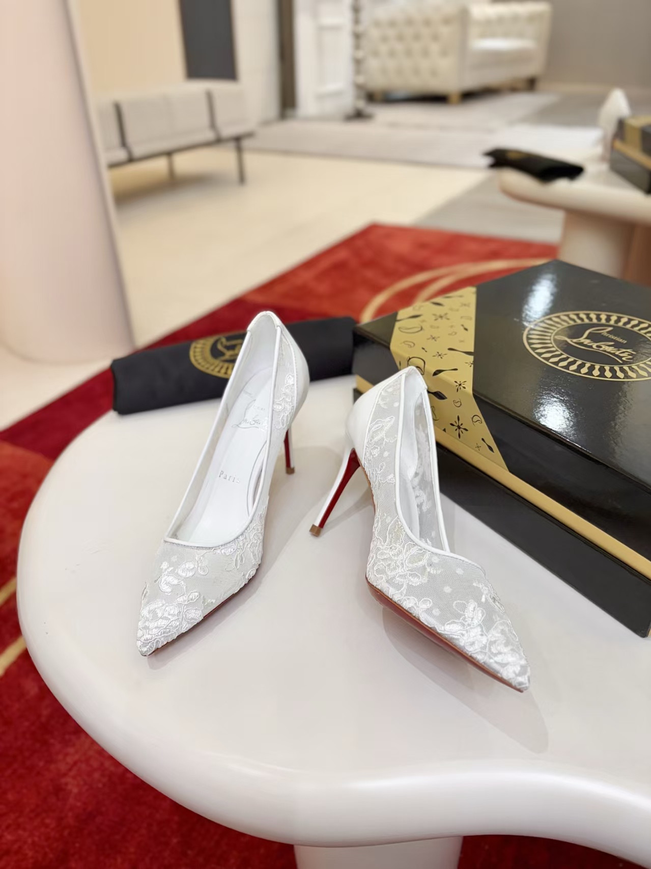 ua Ch**an louboutin miss z mesh pumps