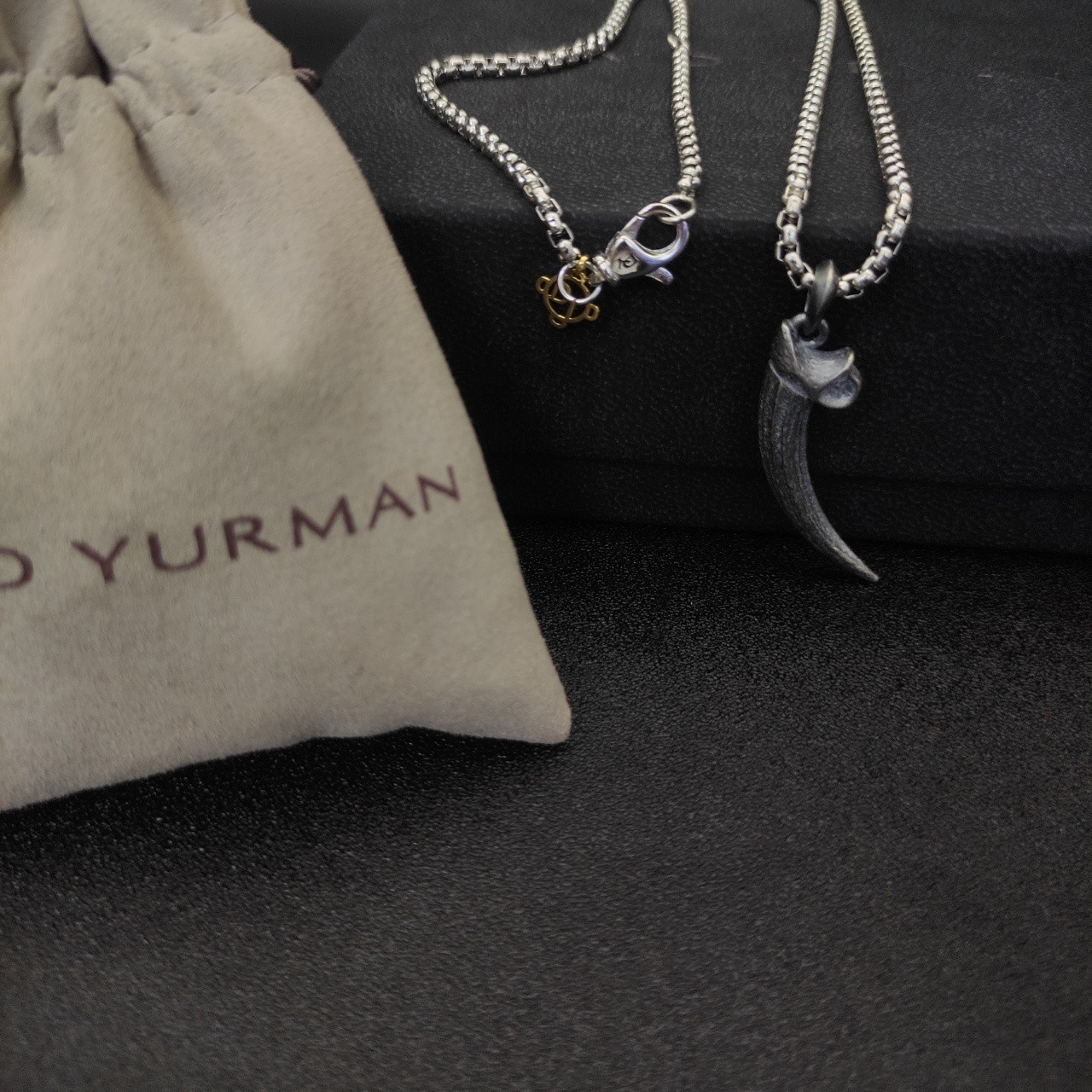 dau1d Yvrm*n horn necklace(chain length 50+5cm delay chain chain thickness 3mm)