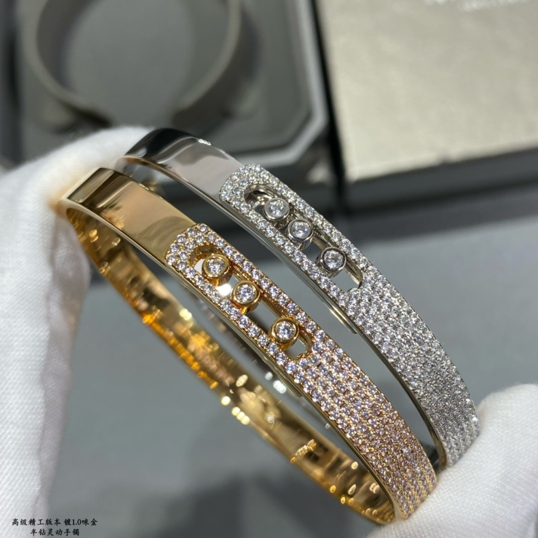 Mes1kaa half-set di*m*nd bracelet
