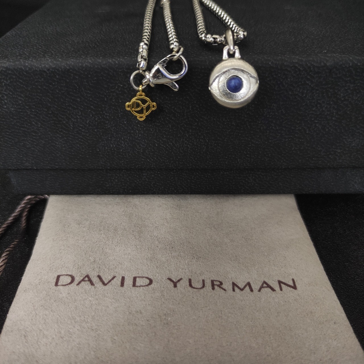 dau1d Yvrm*n evil eye necklace(chain length 50+5cm delay chain chain thickness 3mm)