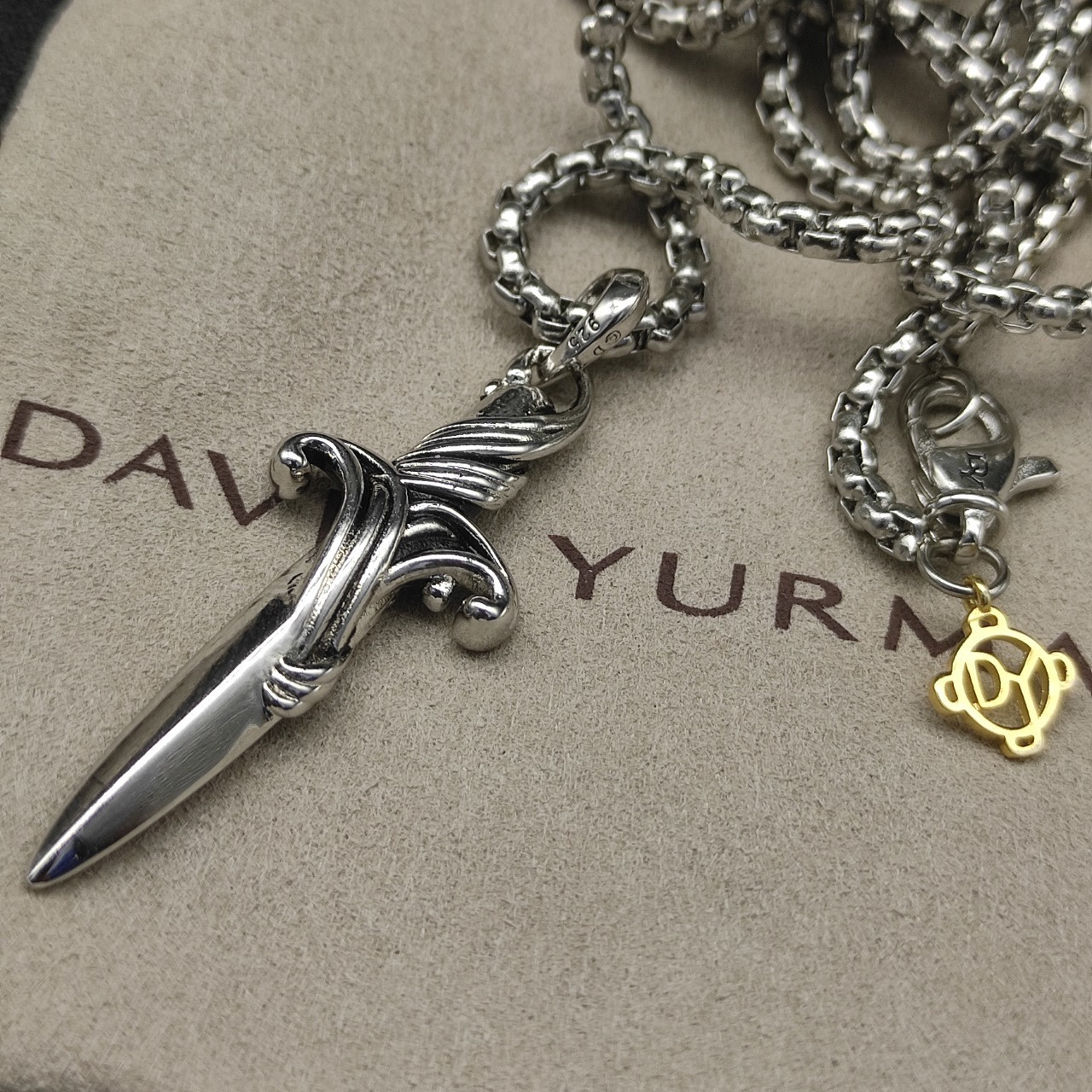dau1d Yvrm*n sword necklace(chain length 50+5cm delay chain chain thickness 3mm)