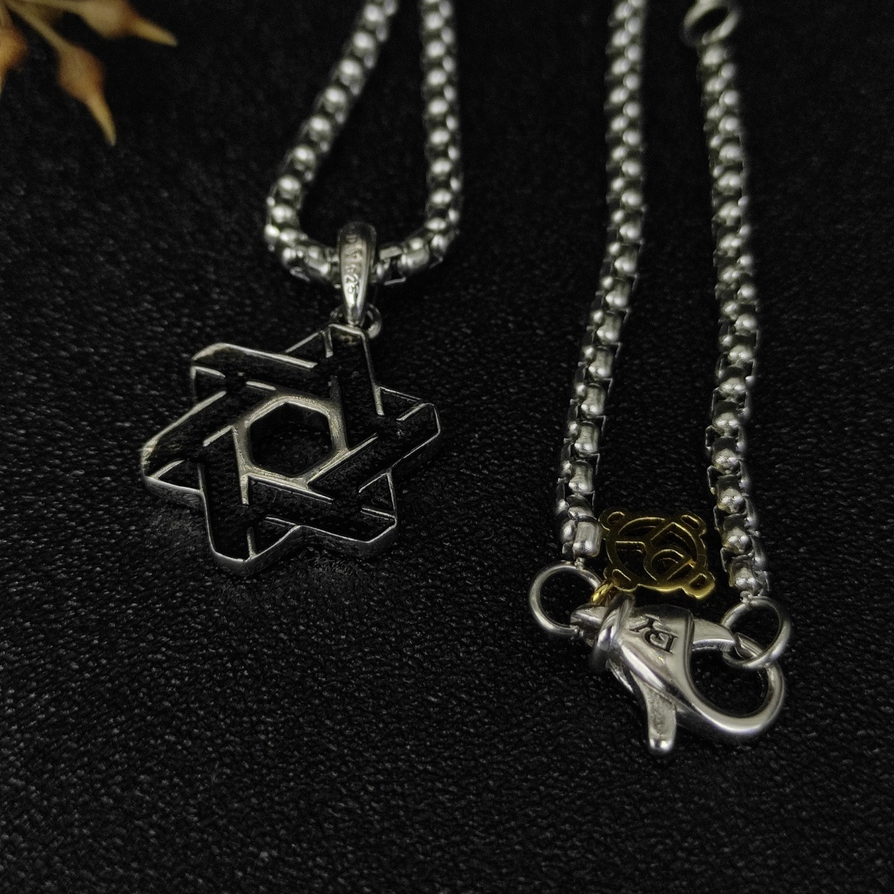 dau1d Yvrm*n star of dau1d necklace(chain length 50+5cm delay chain chain thickness 3mm)