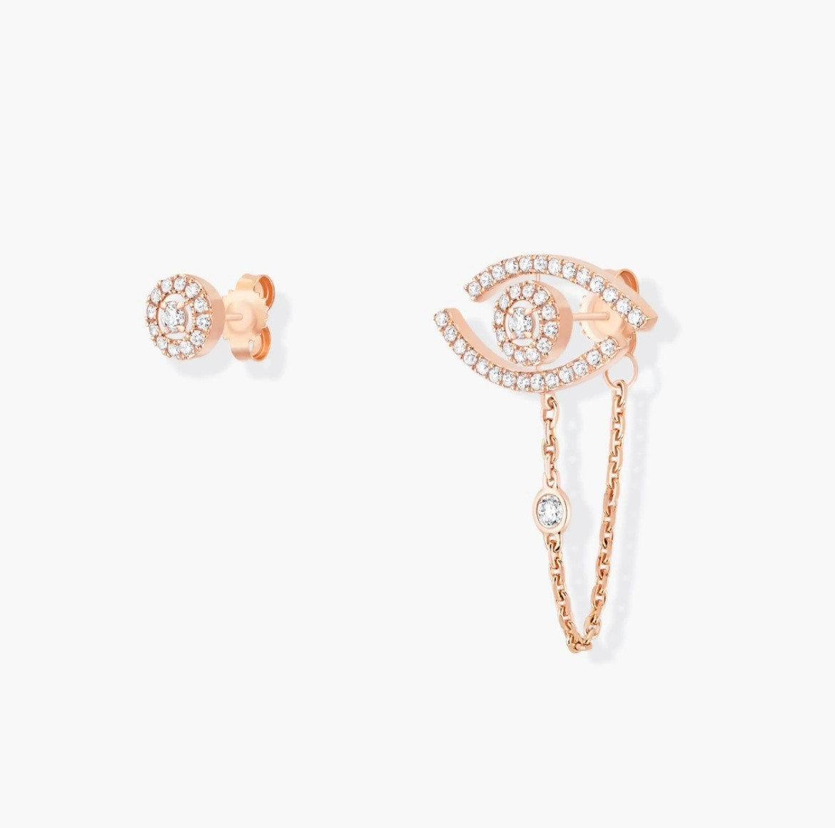 Mes1kaa "eye of the soul" full di*m*nd stud earrings