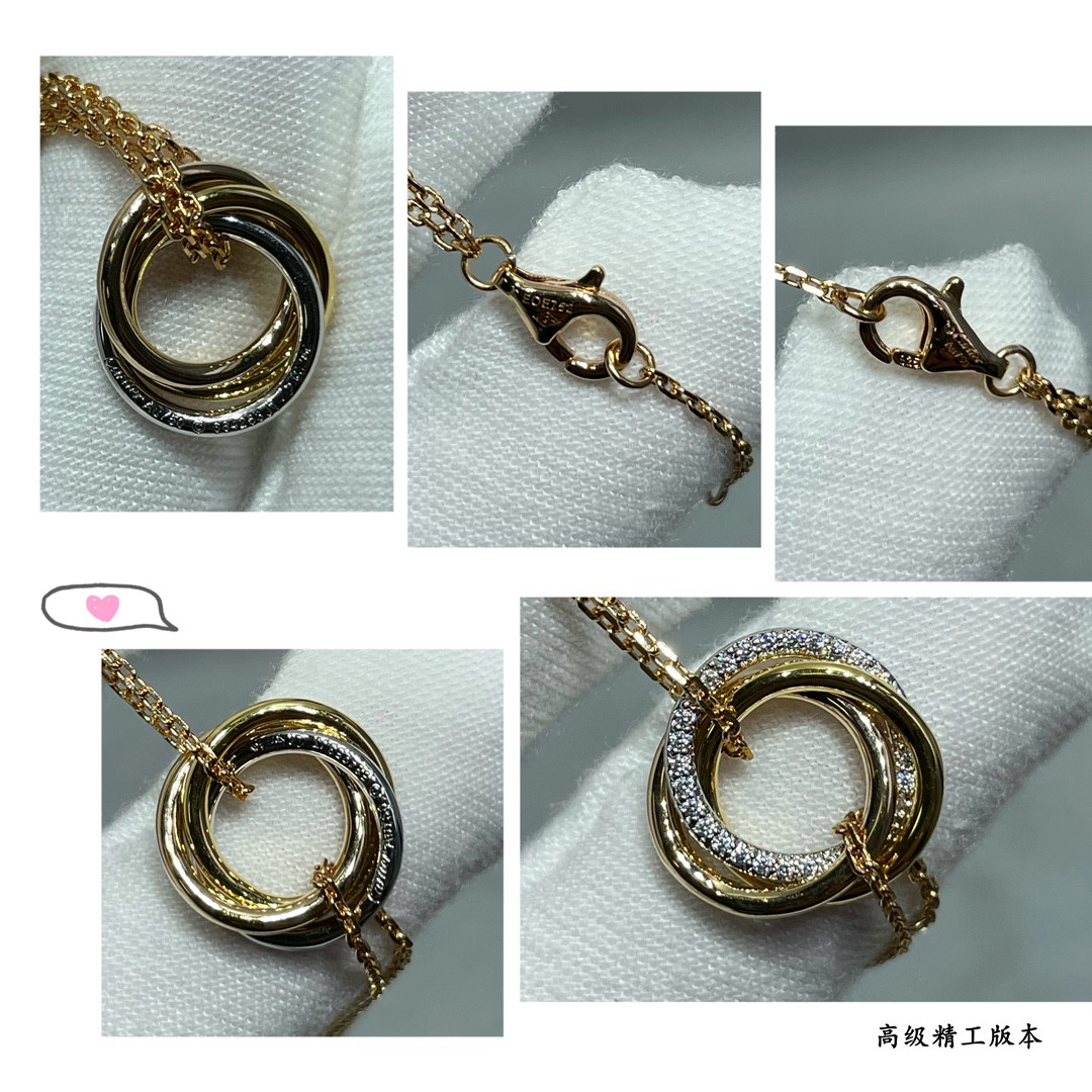 Ca*t*er Small size triple-ring diamond Bracelet