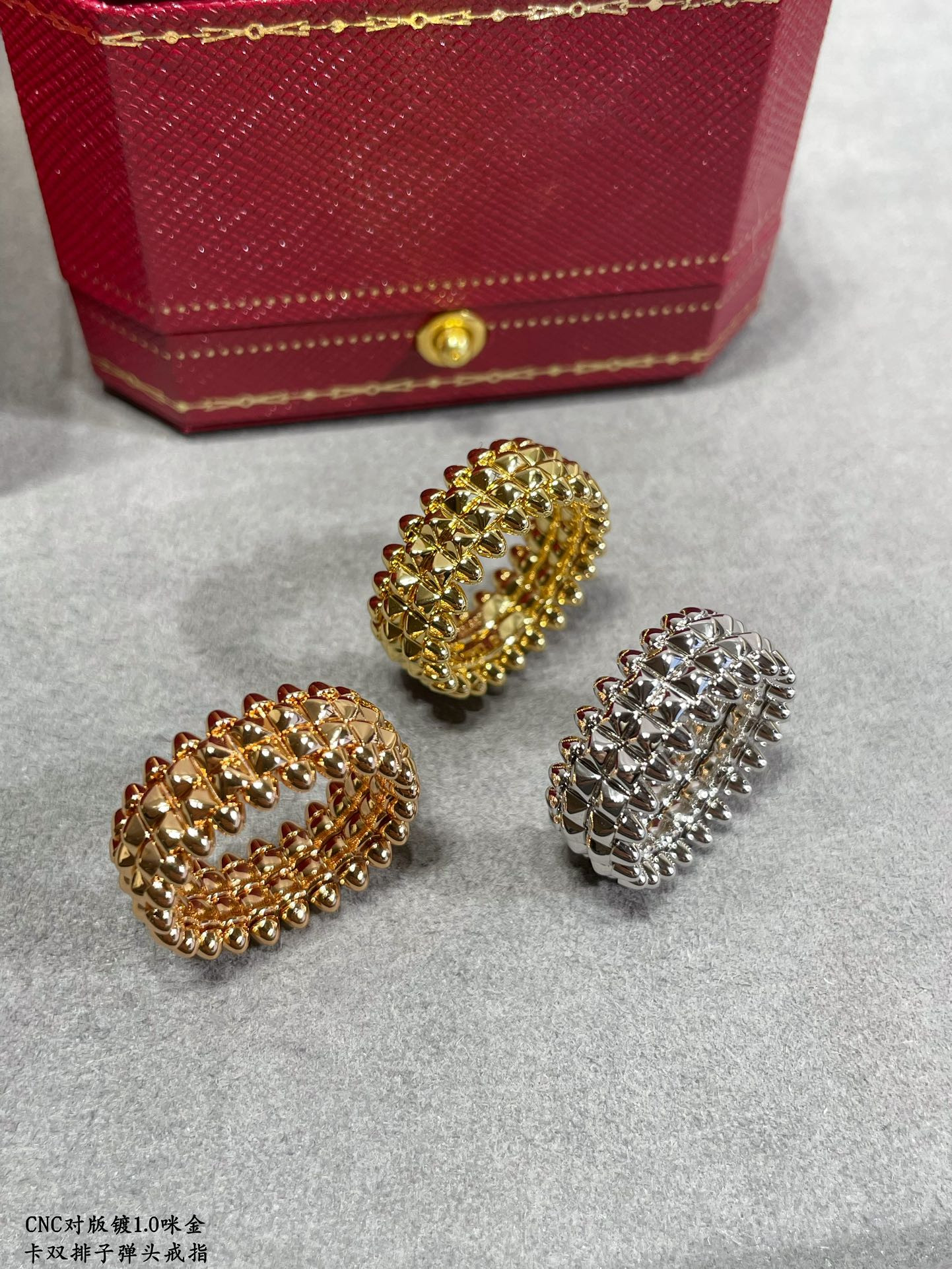 Ca*t*er Double-row bullet head Ring