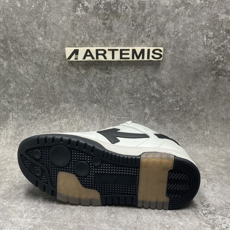OFF-WHITE Out Of Office OOO 30 MM Low Tops Black White Blue