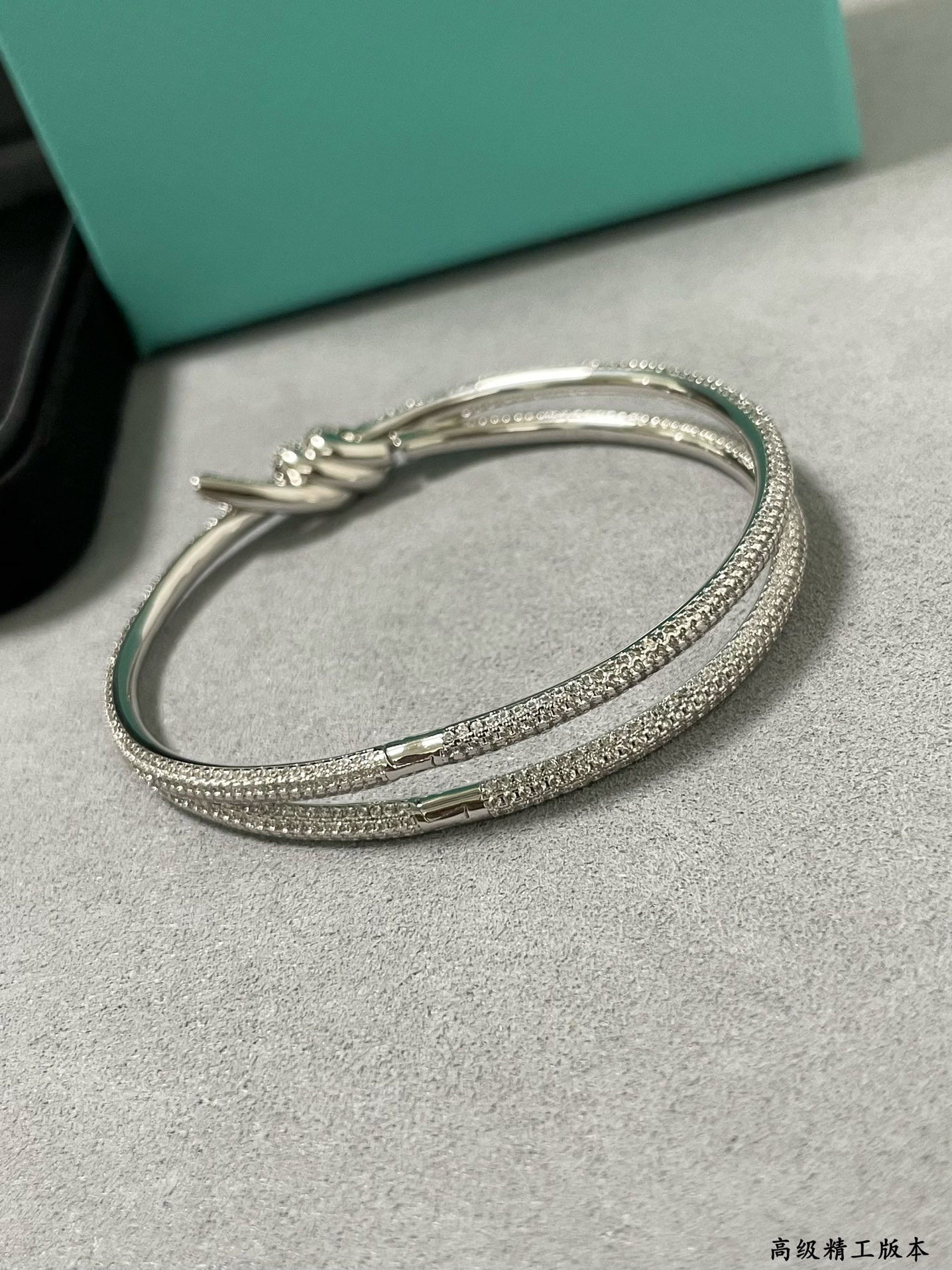 T*f*ny & Co. T Wire Knot Full Diamond Bracelet