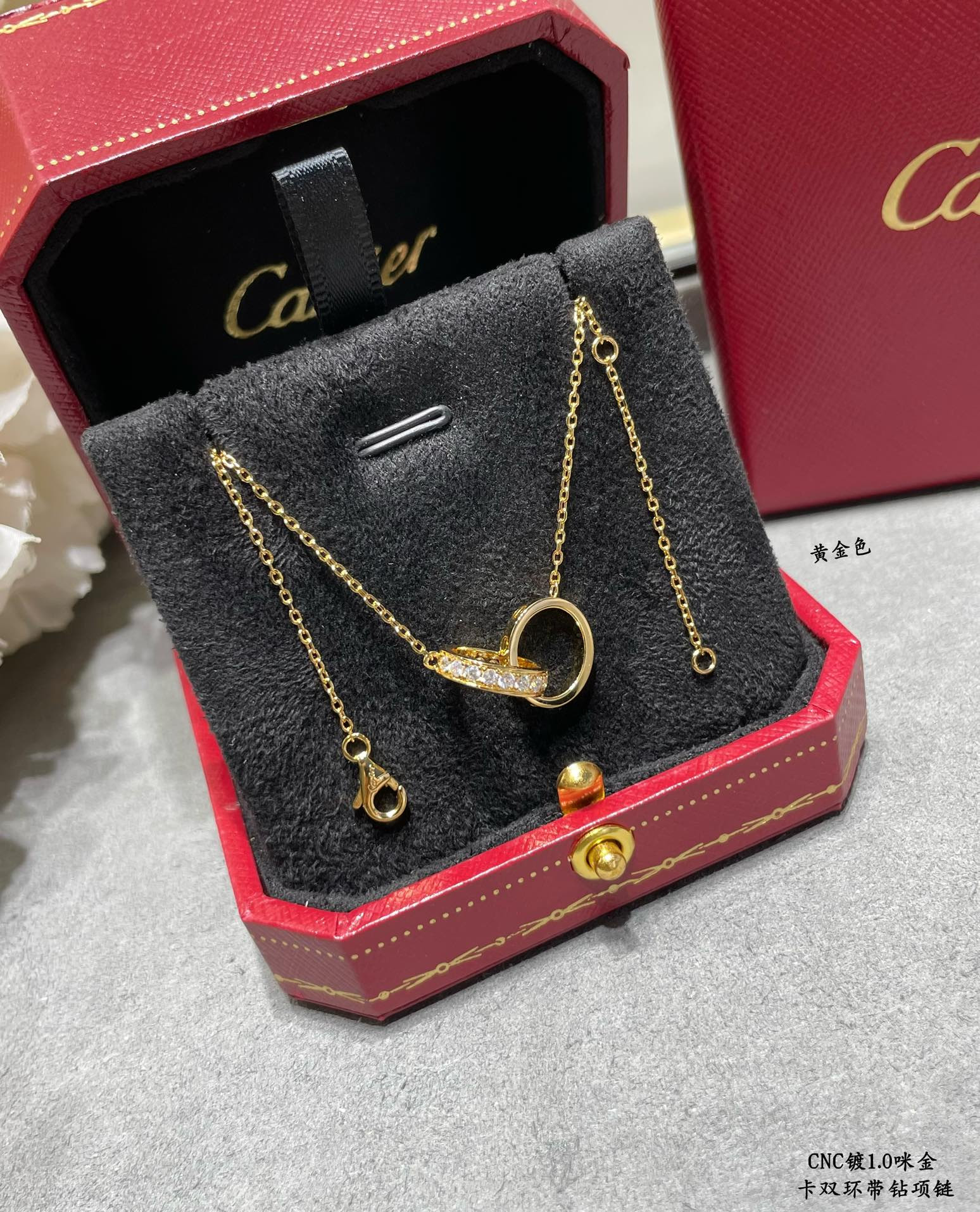 Ca*t*er Double-loop diamond Necklace