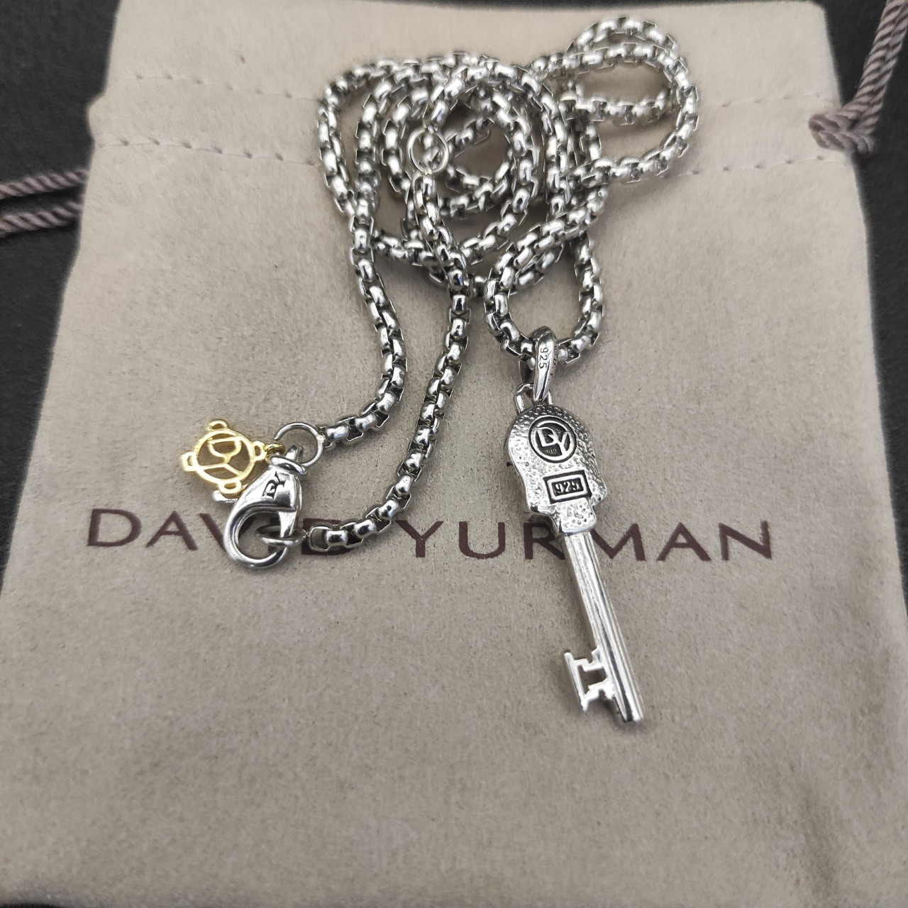 dau1d Yvrm*n guru head key necklace(chain length 50+5cm delay chain chain thickness 3mm)
