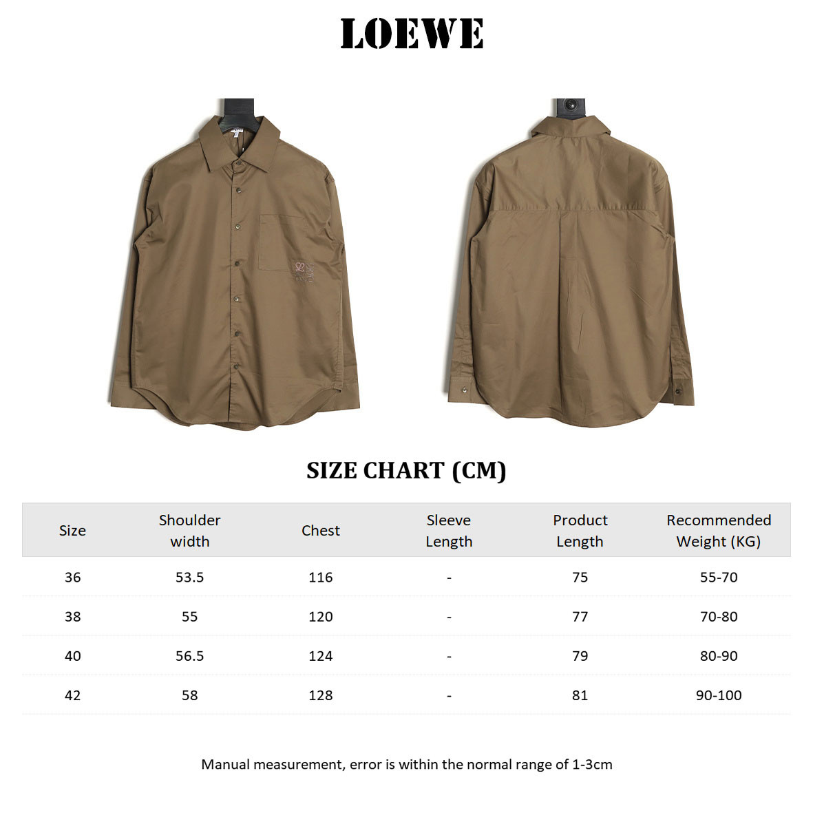 L0ew* anagram long-sleeved shirts