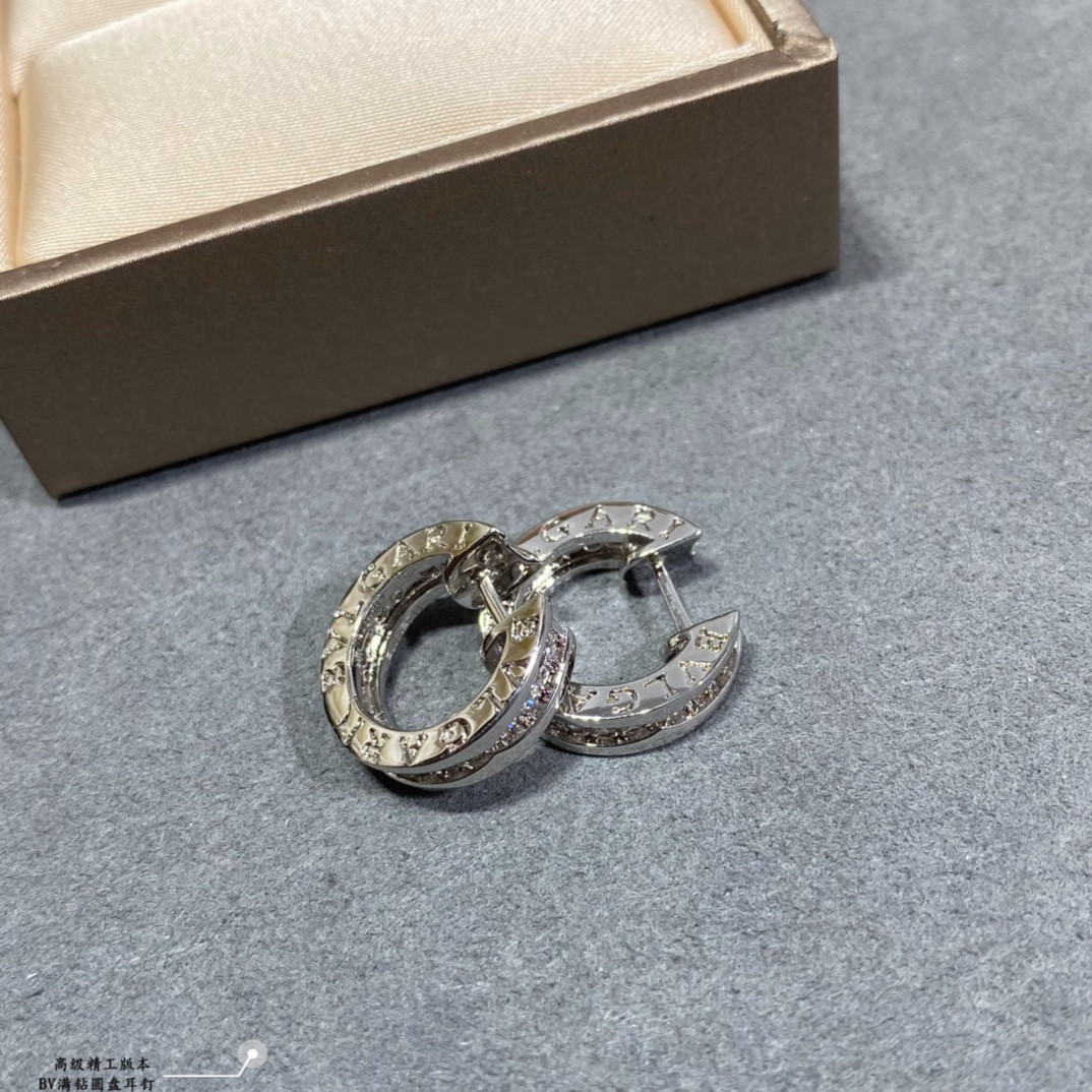 B*l*ai Disc full of diamonds Earrings