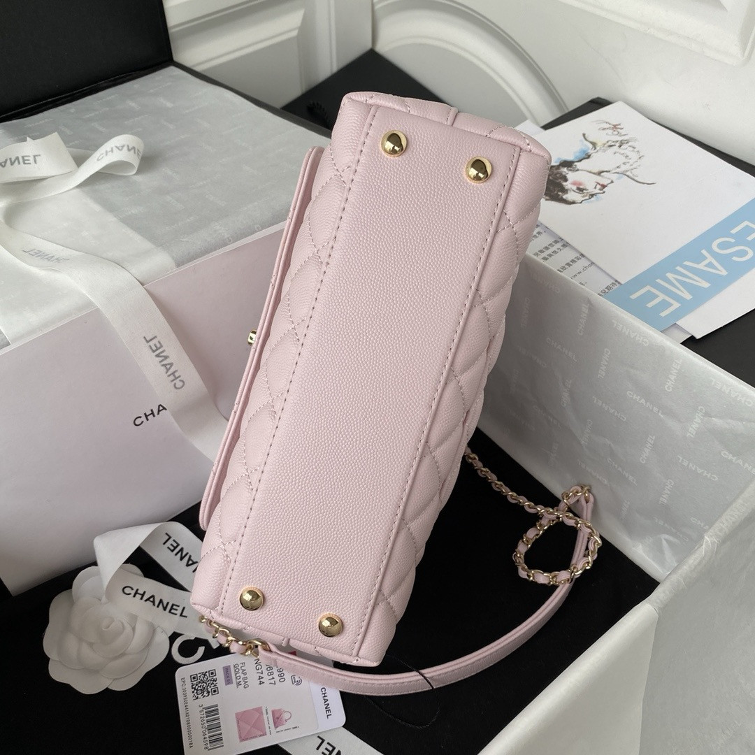 Ch*el Coco Handle Bag 24x10x14CM