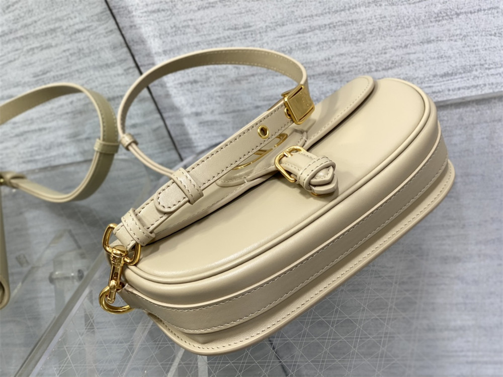 D*0r BOBBY EAST-WEST BAG Sand-Colored Box Calfskin