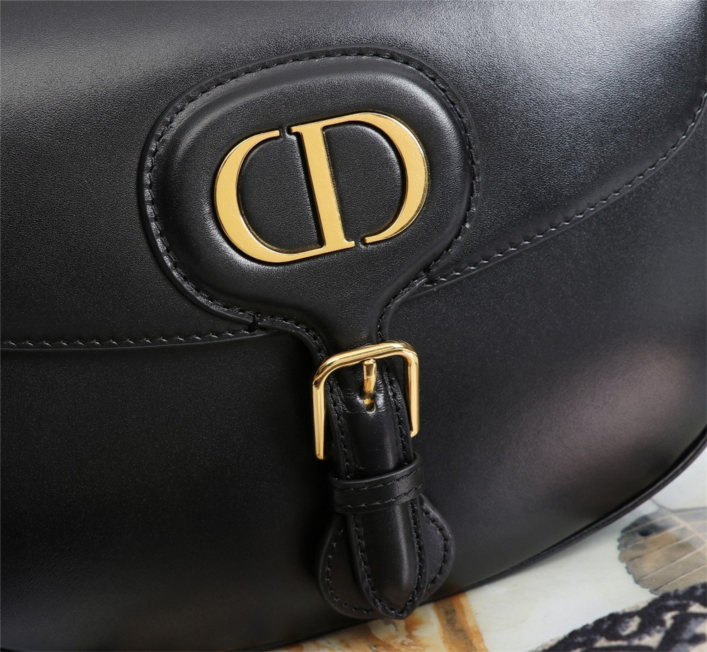 LARGE D*0r BOBBY BAG Black Box Calfskin