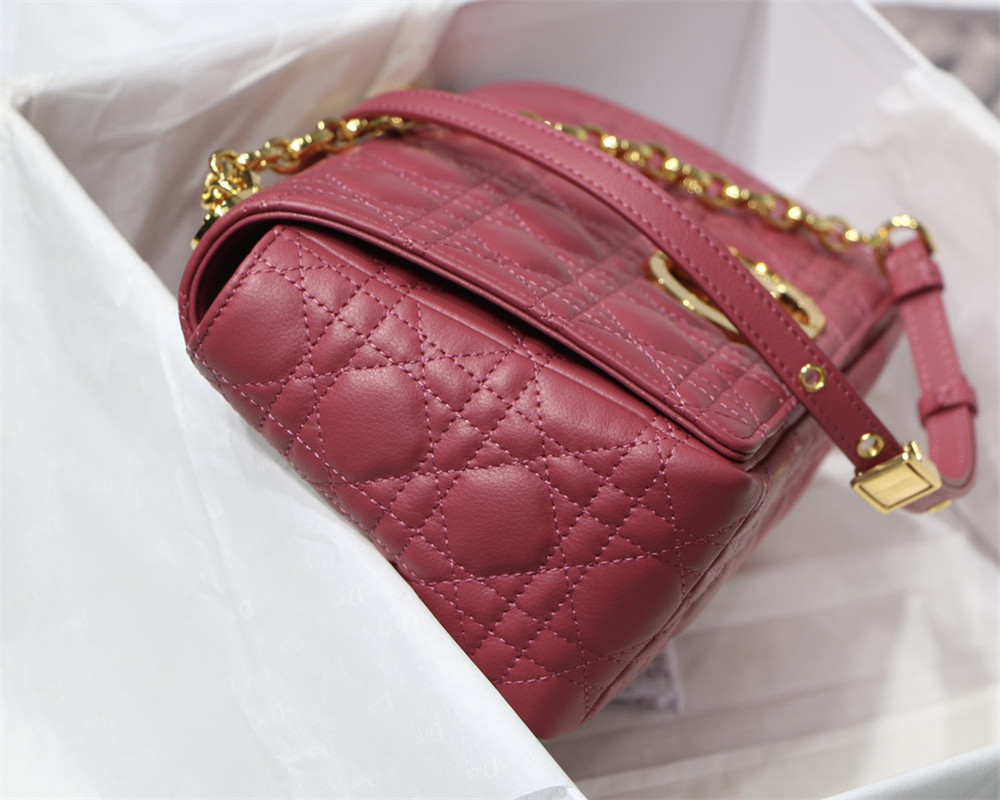 MEDIUM D*0r CARO BAG S*pple Cannage Calfskin 25.5 x 15.5 x 8 cm