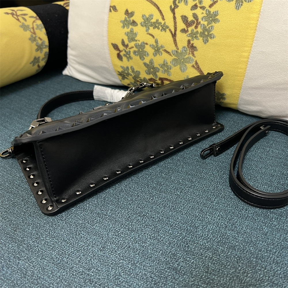 va*t*no GARAVANI ROCKSTUD PADDED NAPPA HANDBAG BLACK
