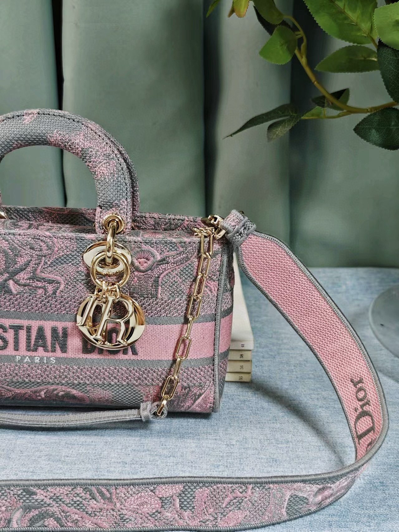 D*0r MEDIUM LADY D-JOY BAG PINK