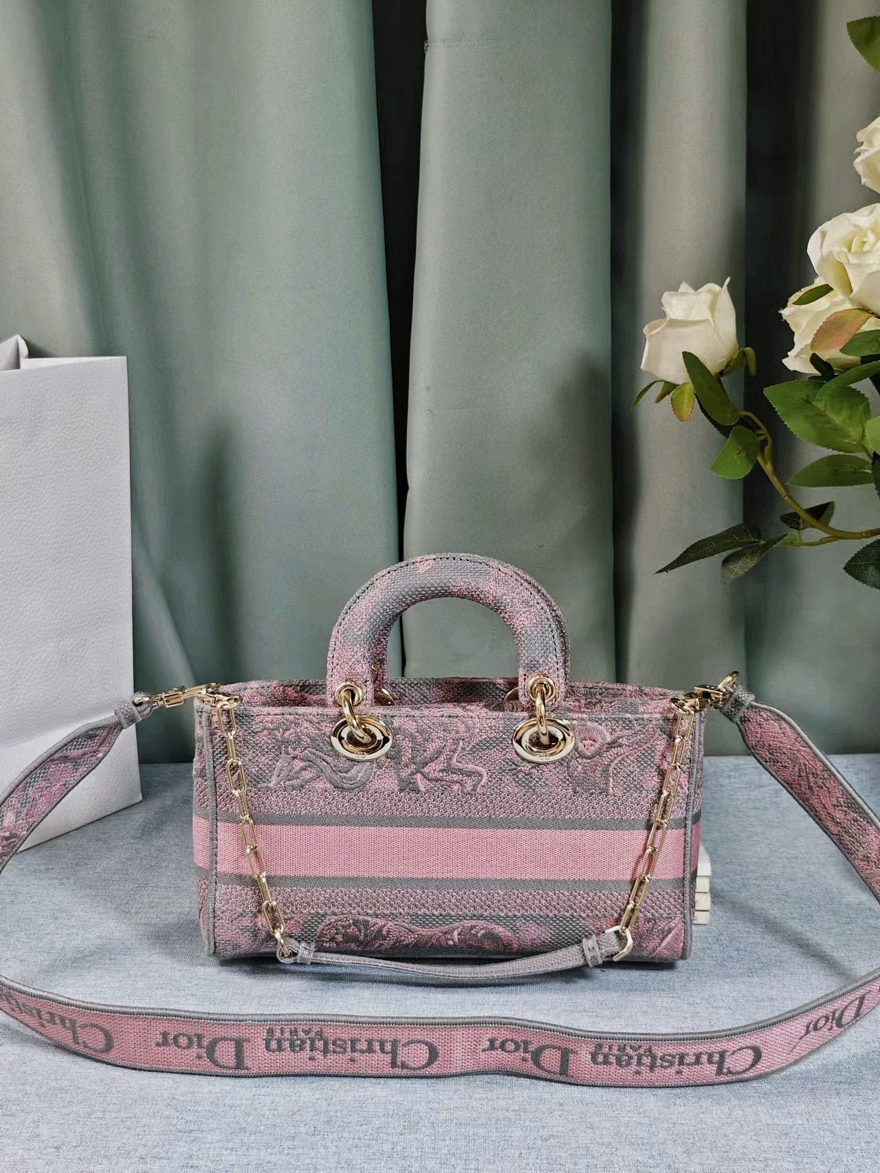 D*0r MEDIUM LADY D-JOY BAG PINK