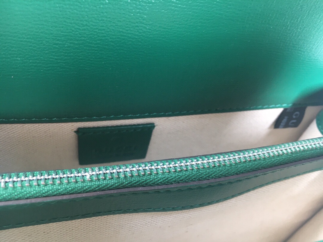 G*u*i DIONYSUS SMALL SHOULDER BAG GREEN 11"Wx7"Hx3.5"D