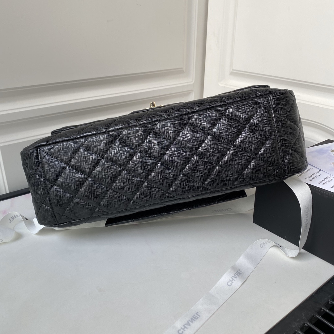 Ch*el CLASSIC FLAP BLACK 28x38x12cm