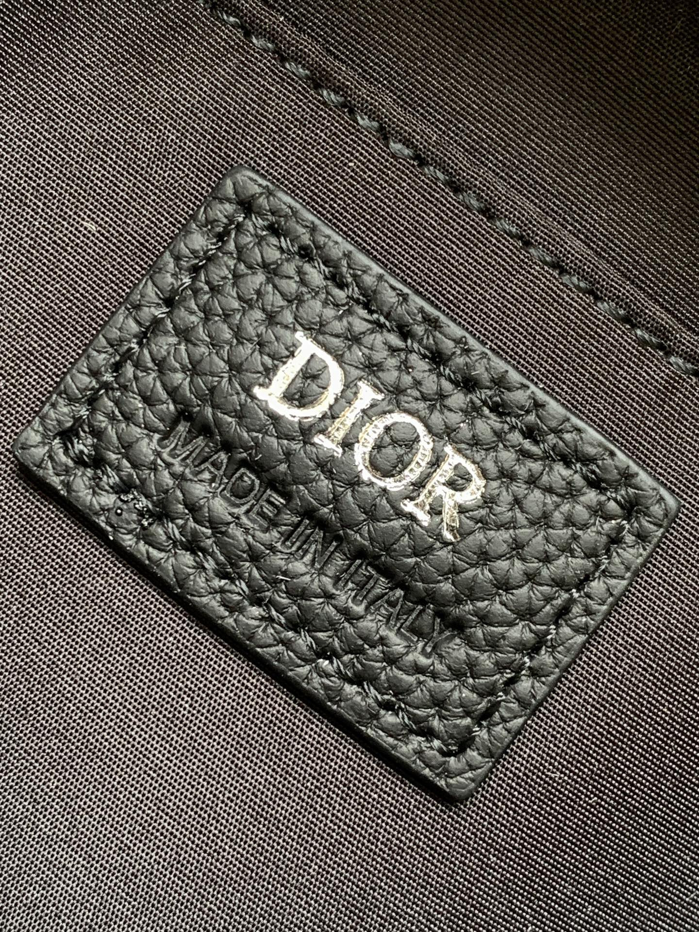 D*0r Lingot Toiletry Bag Beige and Black D*0r Oblique Jacquard 8.5 x 5 x 4 inches