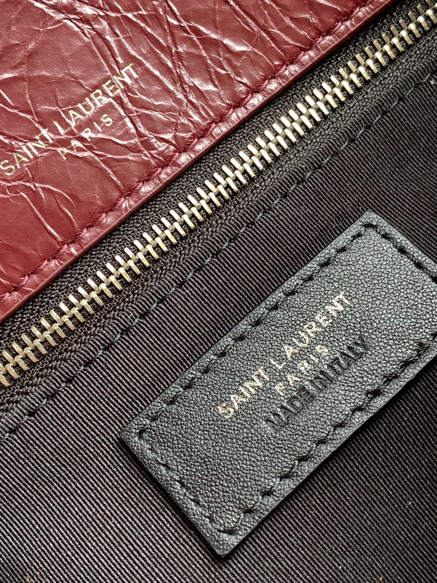 Y*L NIKI MEDIUM IN VINTAGE LEATHER RED 11 X 7.8 X 3.3 INCHES