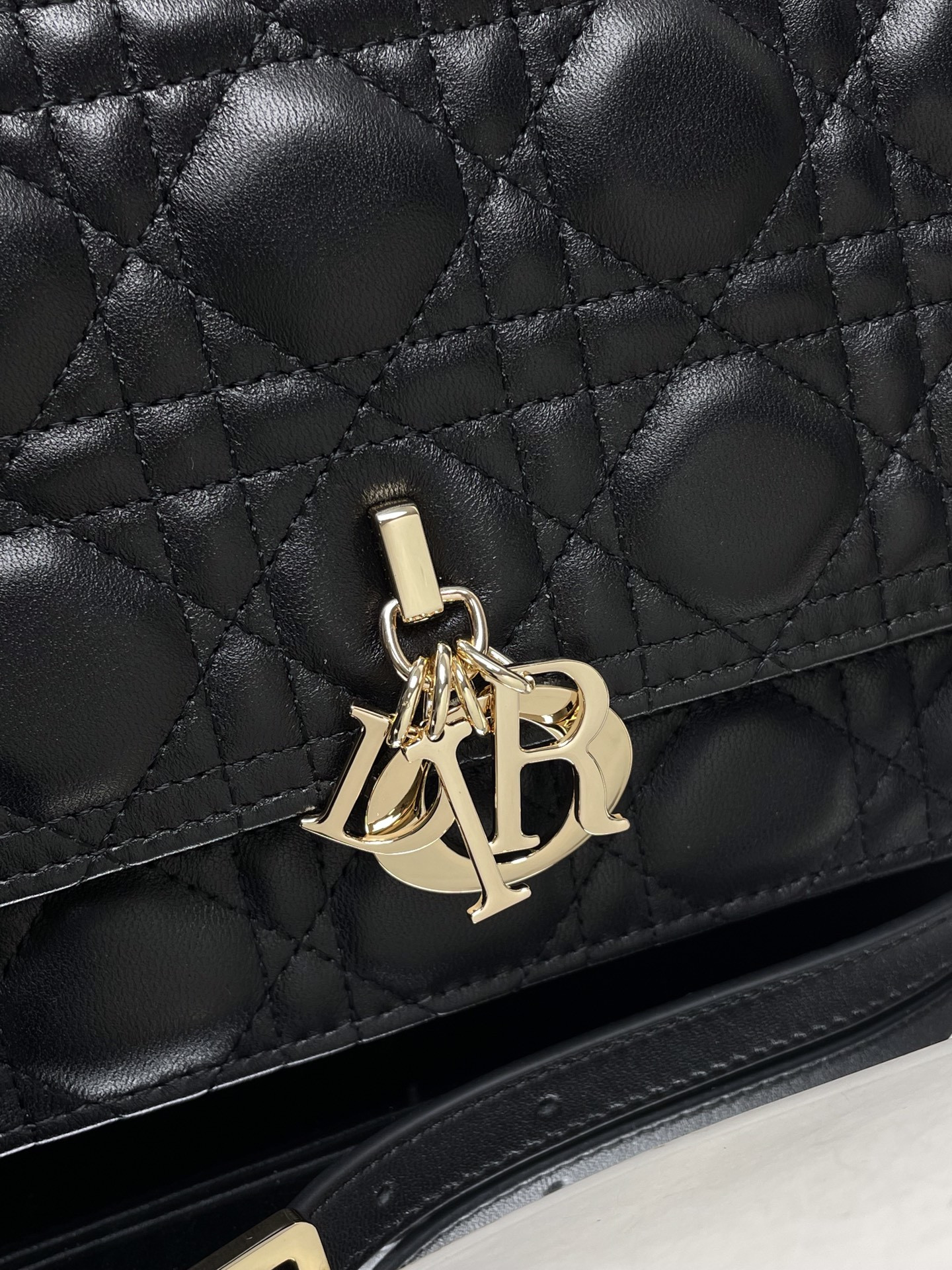 My D*0r Top Handle Bag Black 9.5 x 5.5 x 3 inches