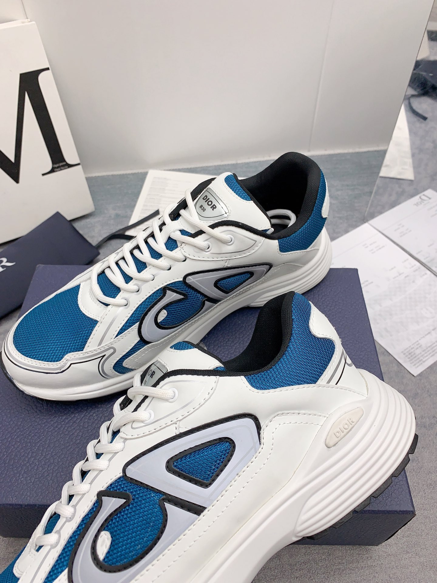 ua D*or b30 blue mesh white technical fabric