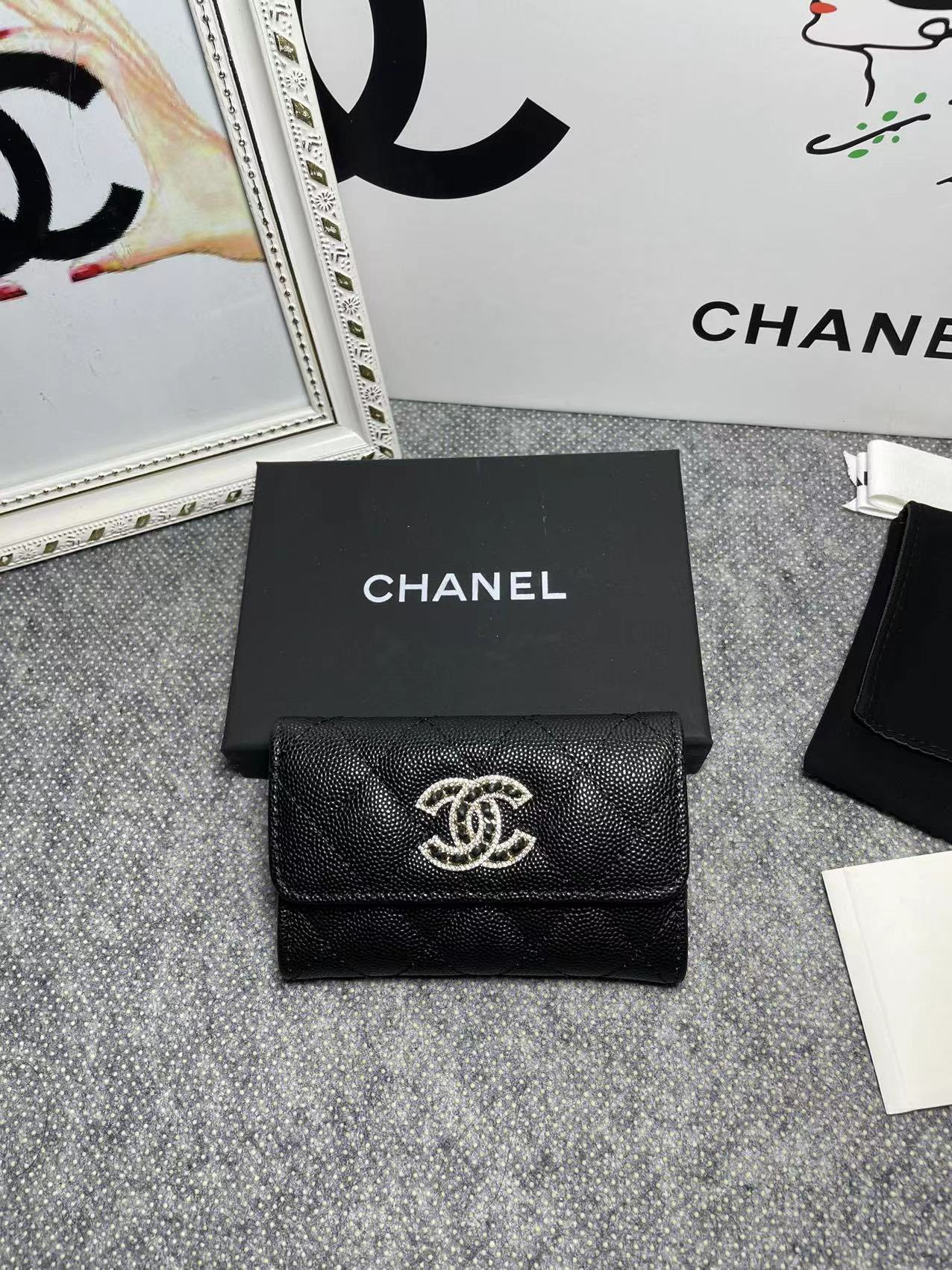 Ch*el COIN PURSE 11×8.5×3cm