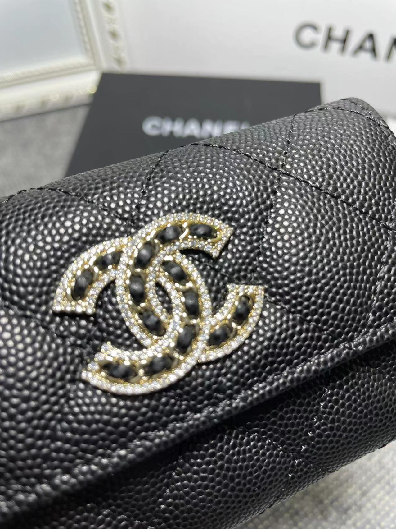 Ch*el COIN PURSE 11×8.5×3cm