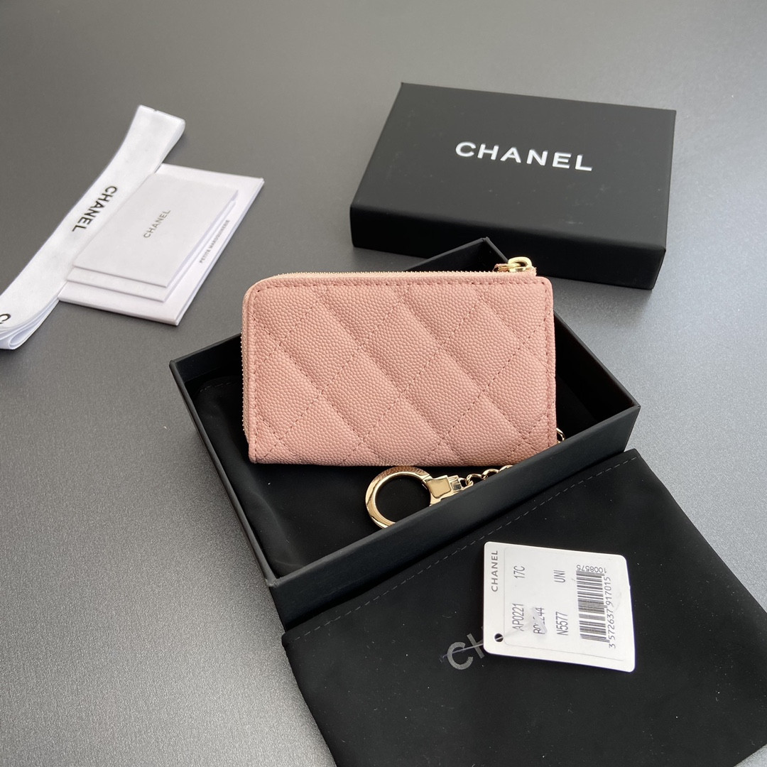 Ch*el Card holder 11.5×7.5×1.5cm