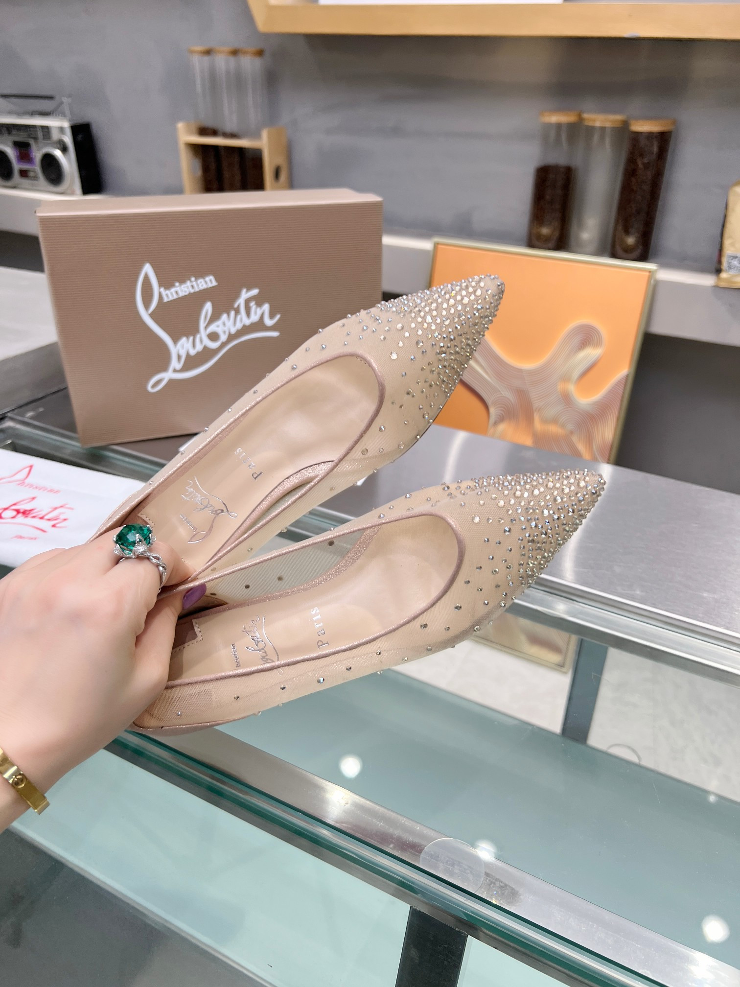 UA Ch**an Louboutin CL red-bottom shoes
