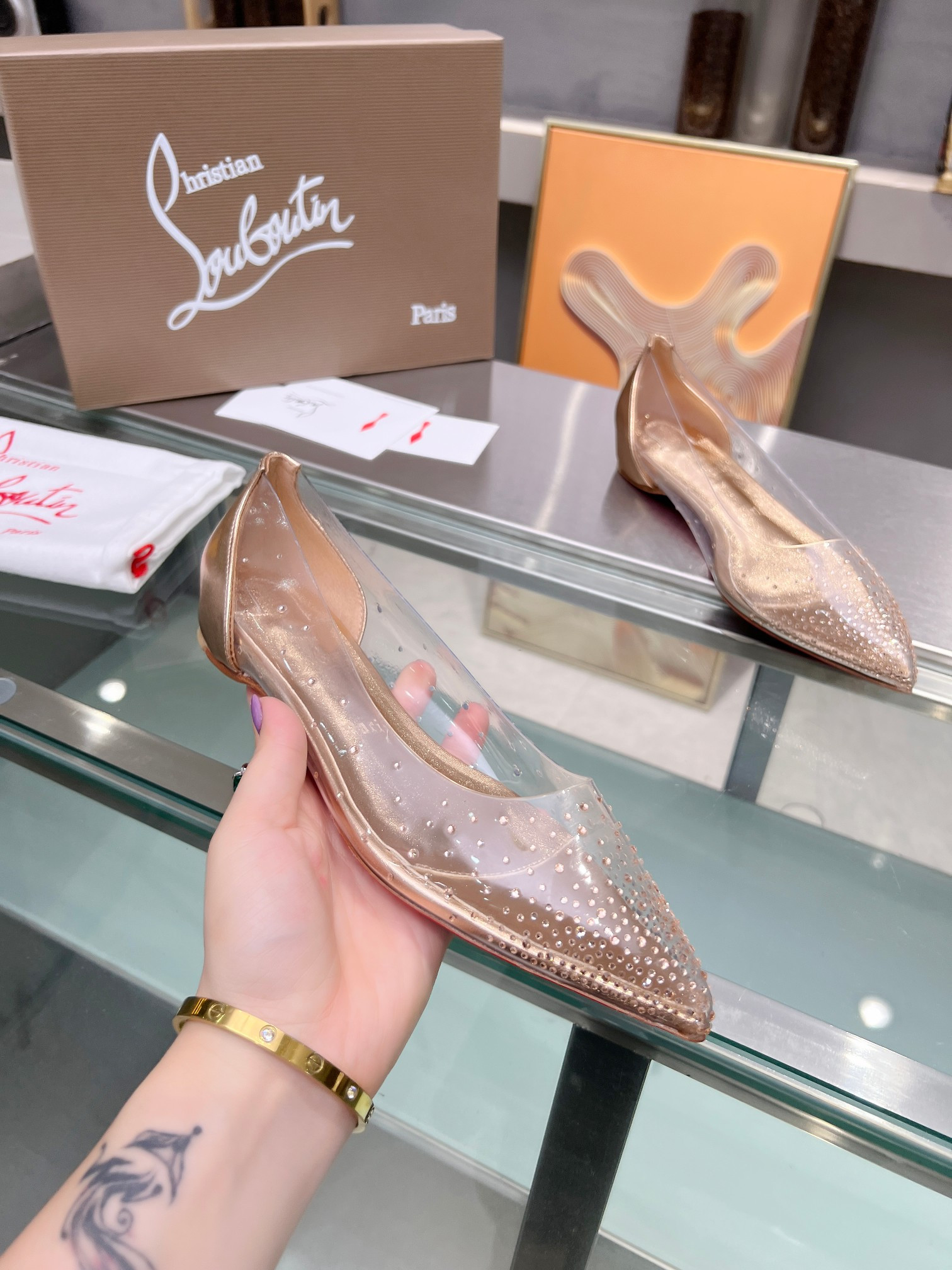 UA Ch**an Louboutin CL red-bottom shoes