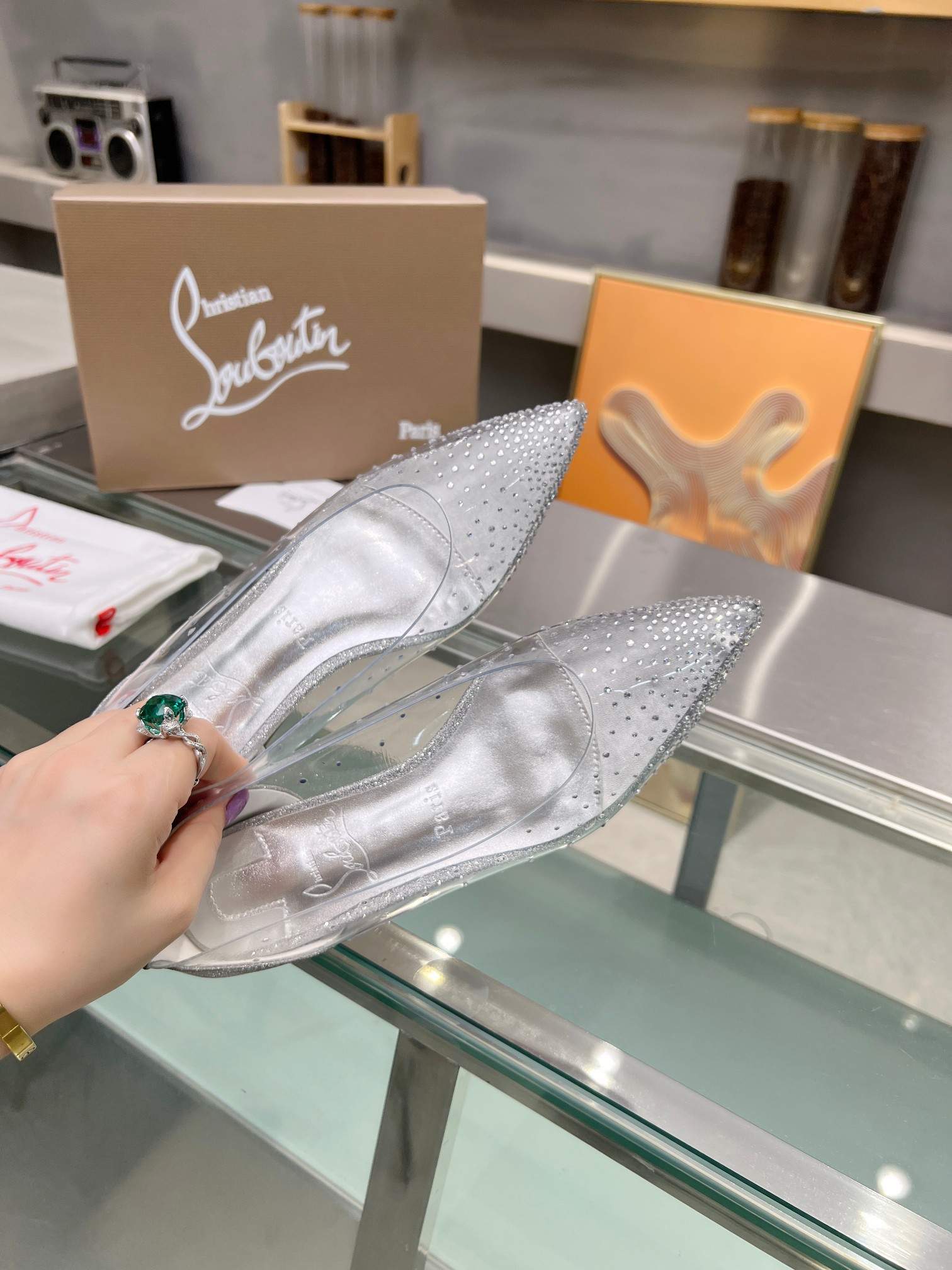 UA Ch**an Louboutin CL red-bottom shoes