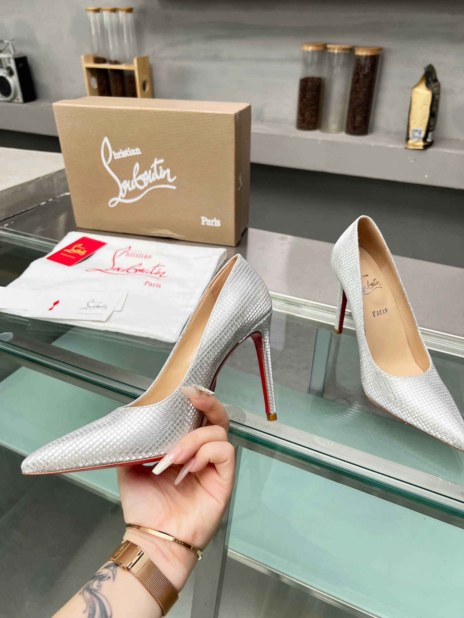 UA Ch**an Louboutin CL red-bottom shoes