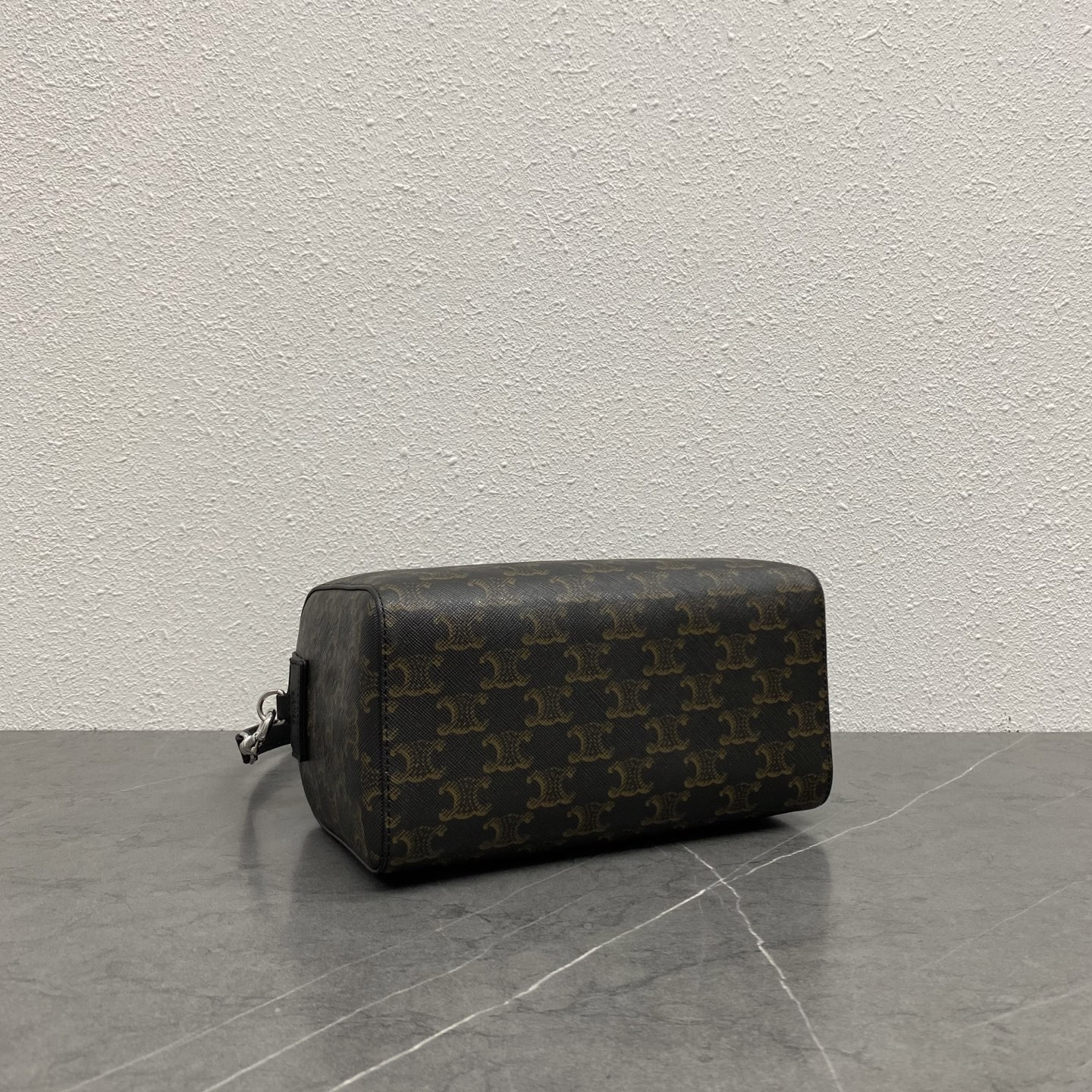 Ce**e MINI BOSTON IN TRIOMPHE CANVAS AND CALFSKIN 22x16x10cm