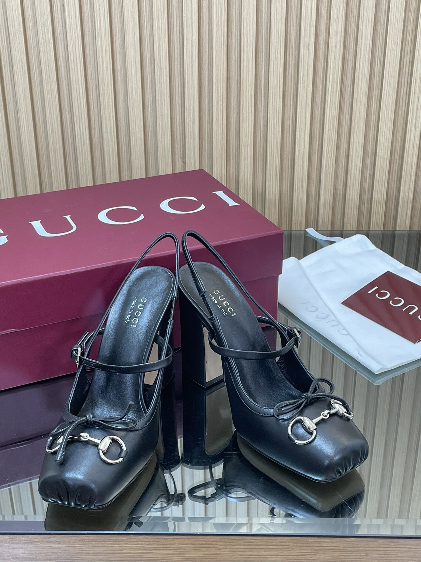 ua G*u*i G*u*i horsebit slingback pump 9.5cm heel