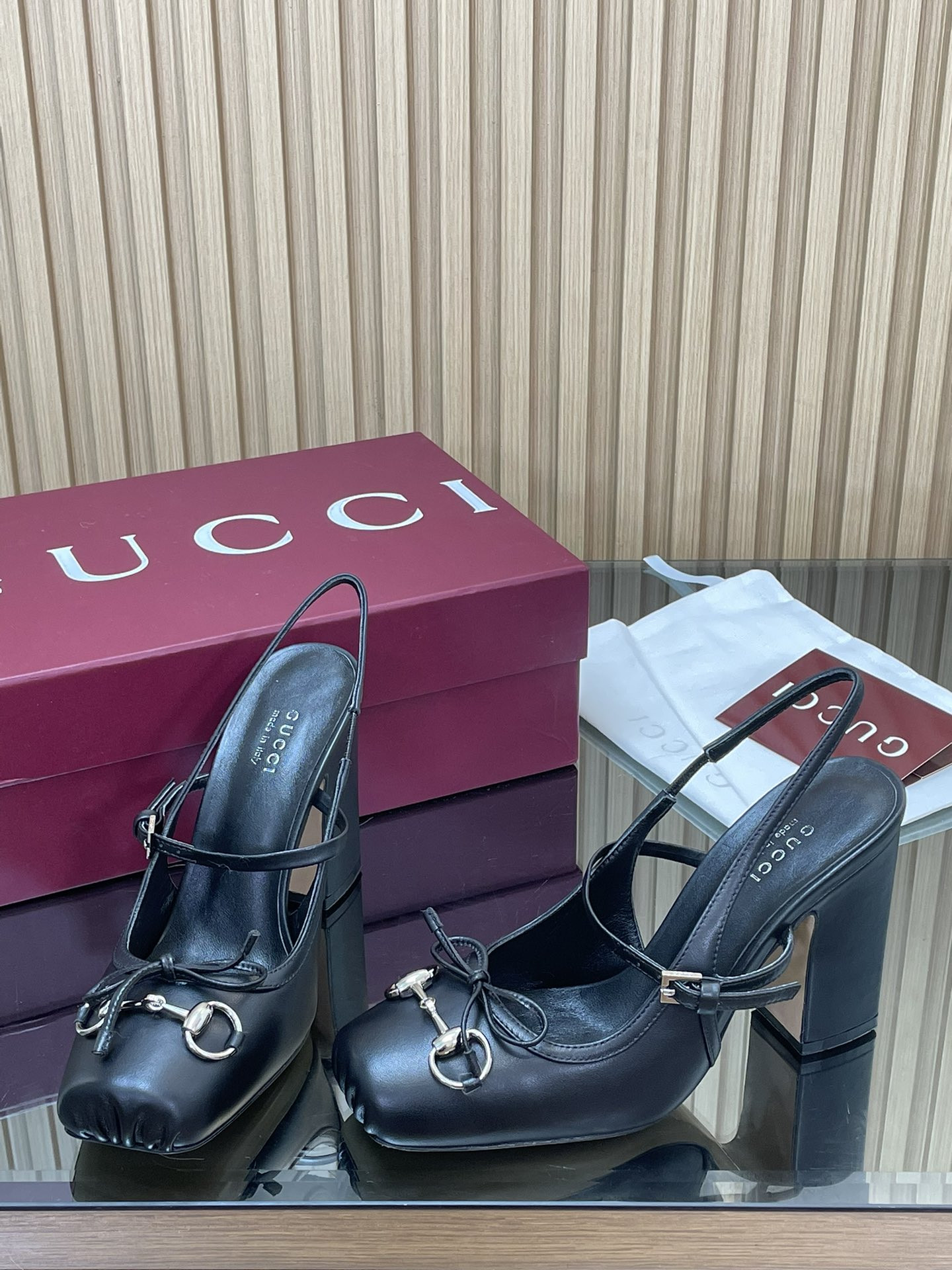 ua G*u*i G*u*i horsebit slingback pump 9.5cm heel