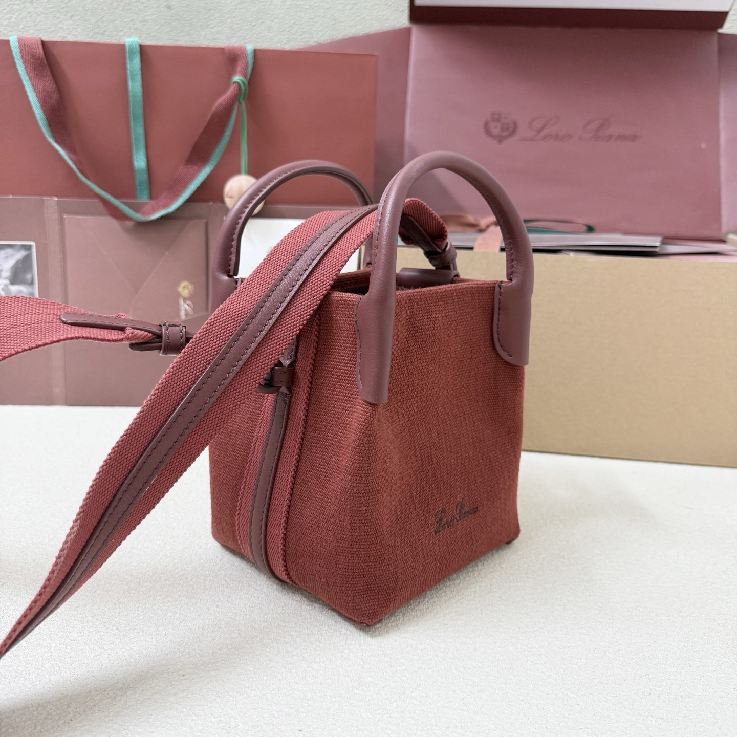 L**o p*ana micro bale cotton bag 23x16x14cm
