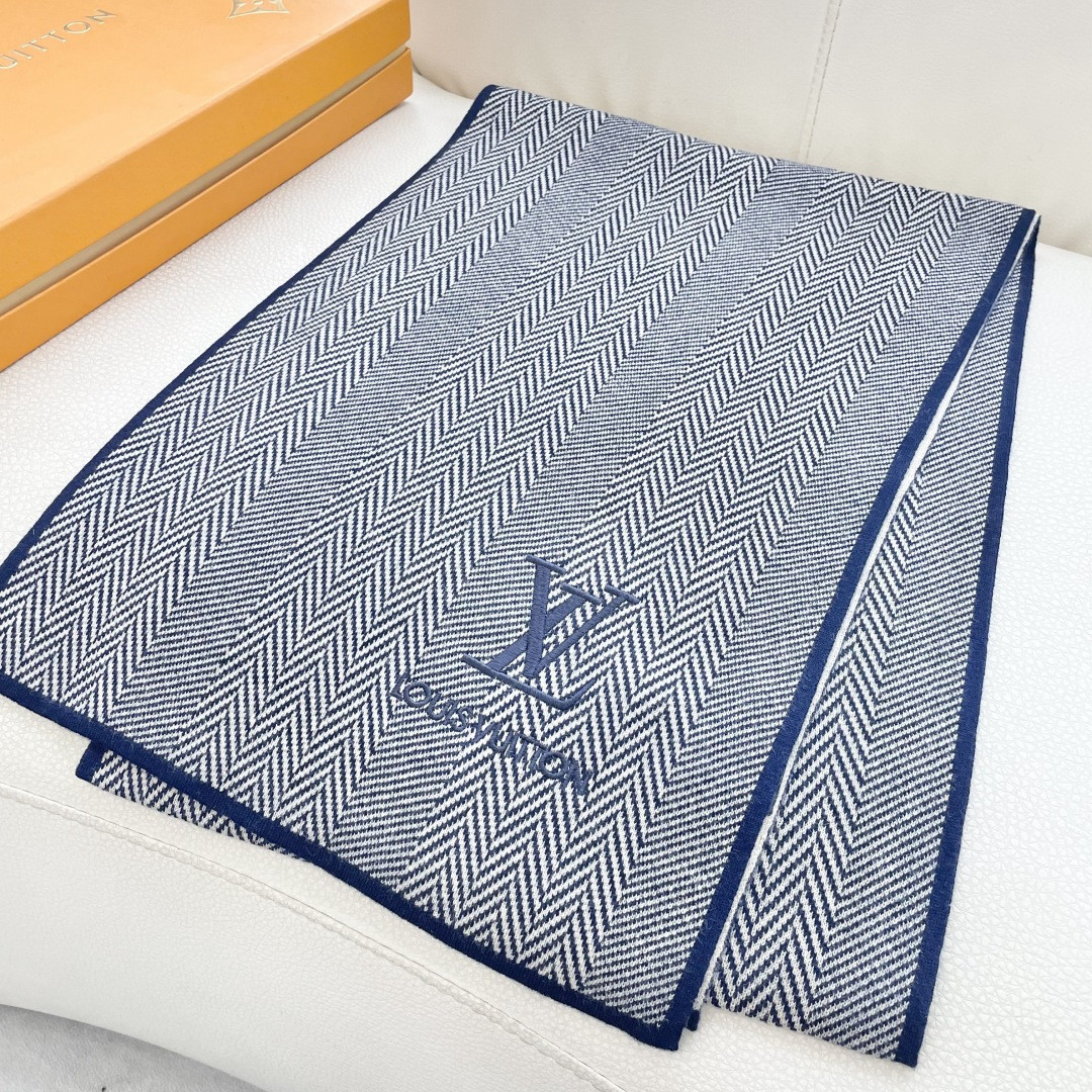 l0*is V*t0n scarf 32x180cm 100% knitted cashmere
