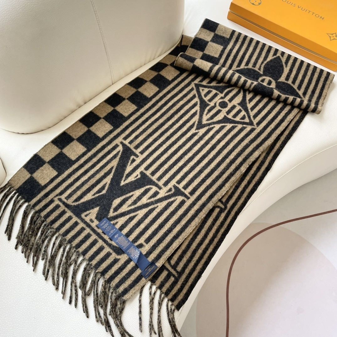 l0*is V*t0n scarf 40x205cm 100% cashmere