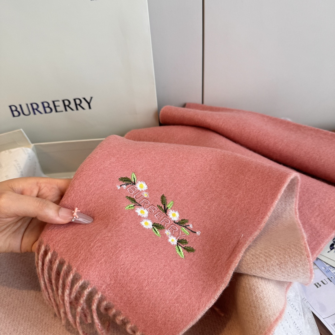 B**rry double-sided scarf 30x200cm 100% cashmere