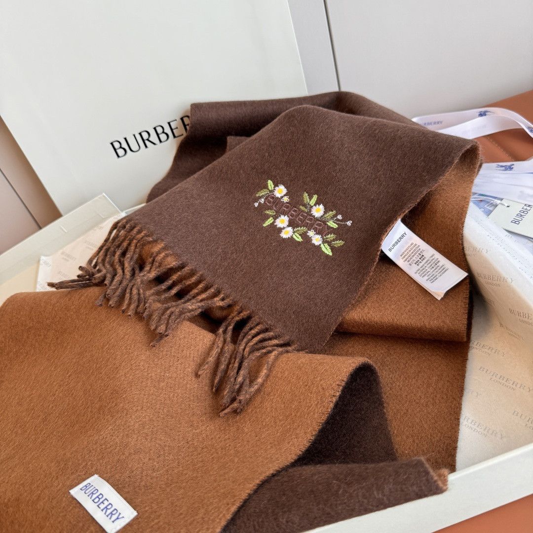 B**rry double-sided scarf 30x200cm 100% cashmere