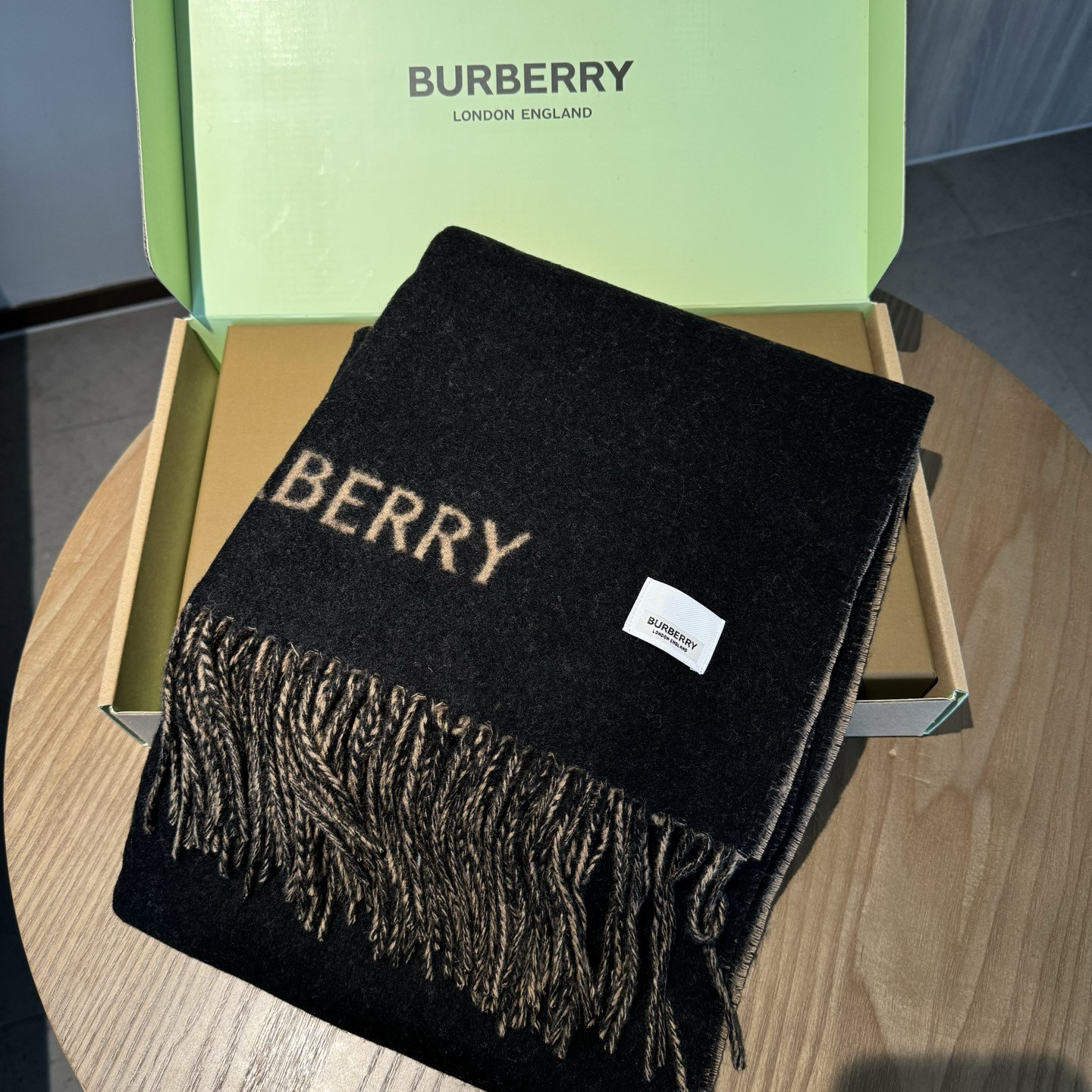 B**rry reversible ekd cashmere scarf 32x180cm 100% wool