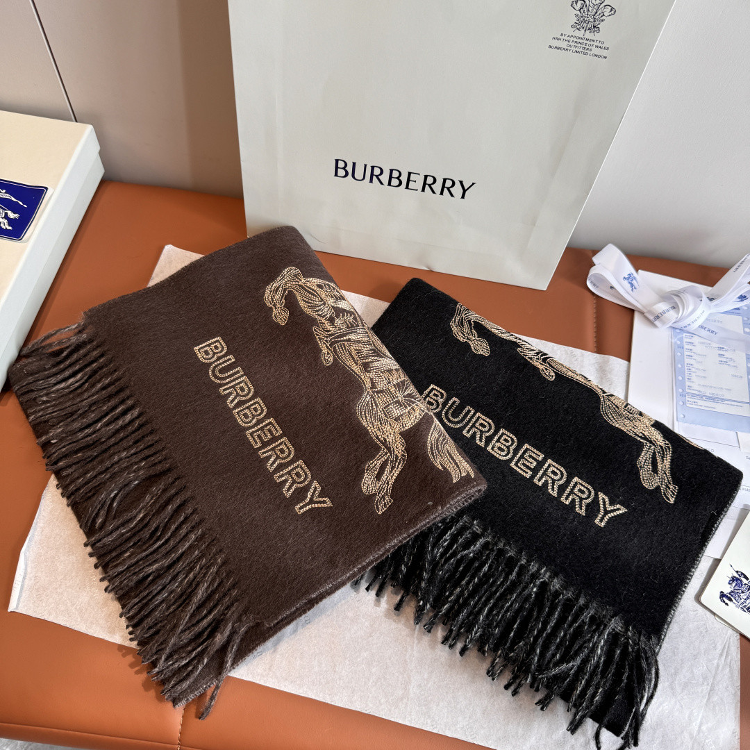 B**rry reversible ekd cashmere scarf 30x200cm 100% lambswool