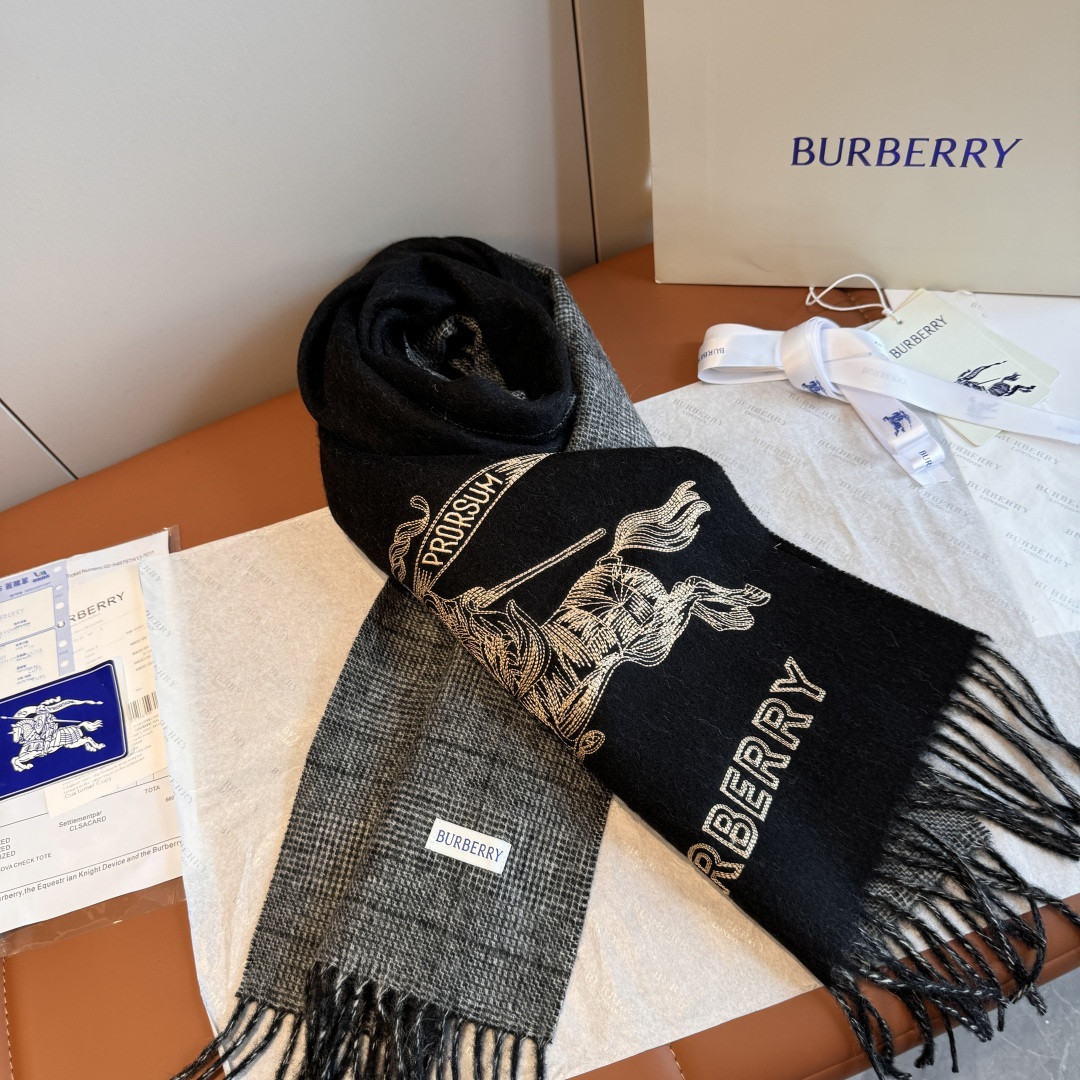 B**rry reversible ekd cashmere scarf 30x200cm 100% lambswool