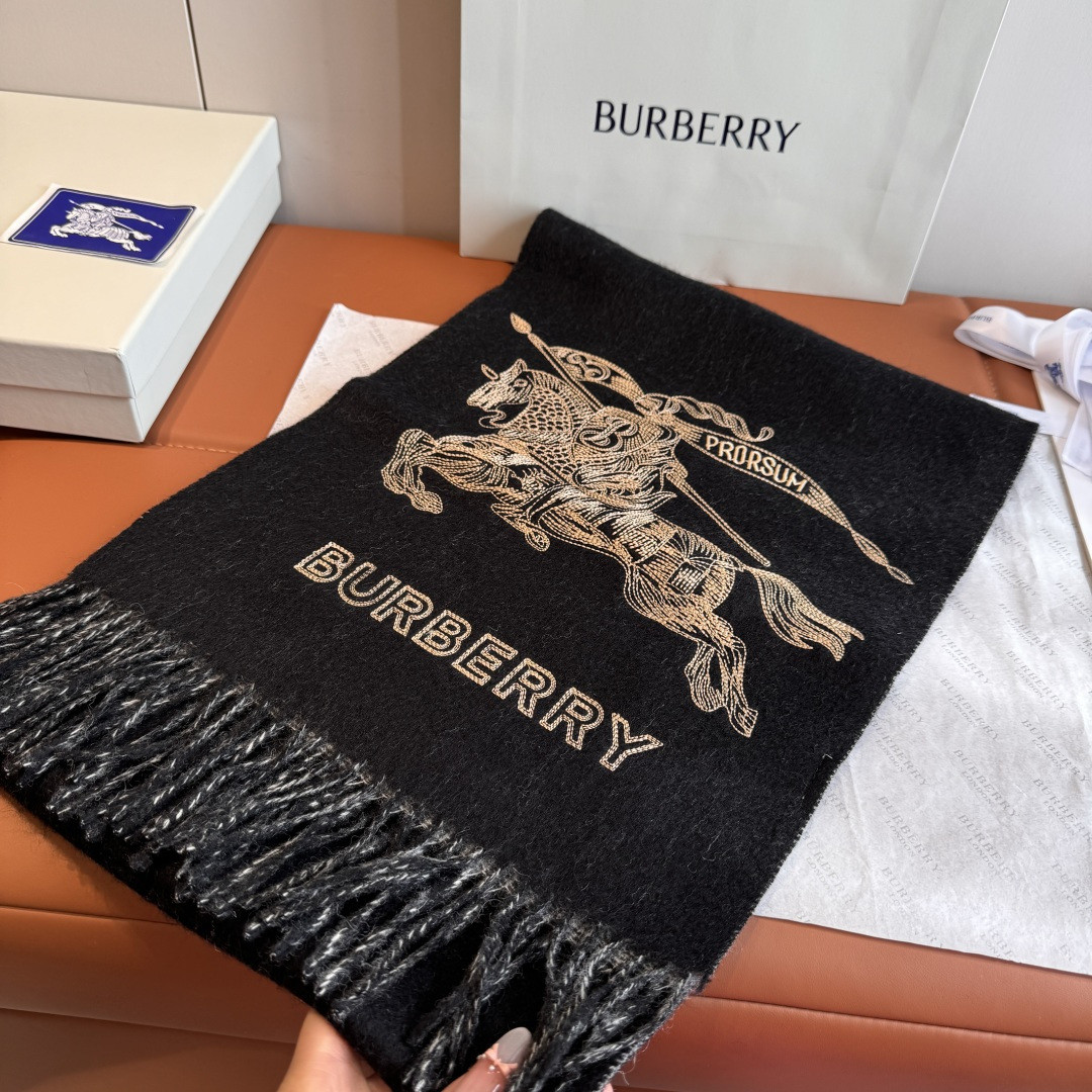 B**rry reversible ekd cashmere scarf 30x200cm 100% lambswool