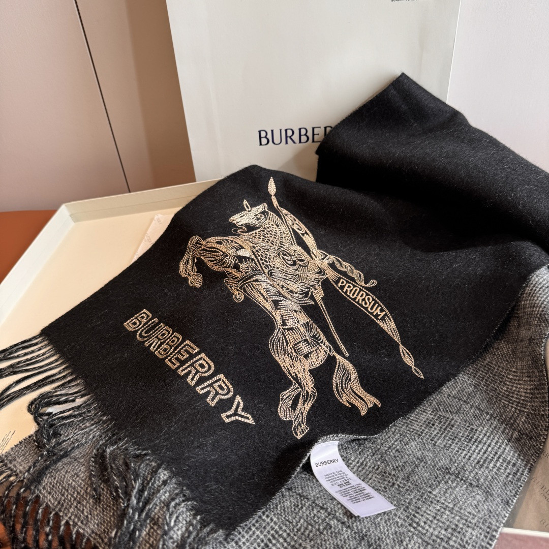B**rry reversible ekd cashmere scarf 30x200cm 100% lambswool