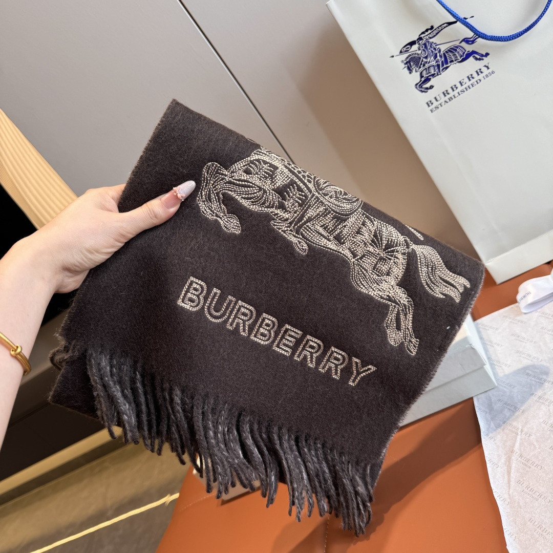 B**rry reversible ekd cashmere scarf 30x200cm 100% lambswool